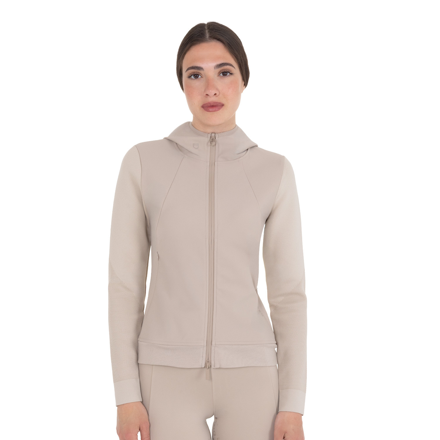 Technisches Kapuzensweatshirt für Damen mit Micro-Mesh-Einsätzen