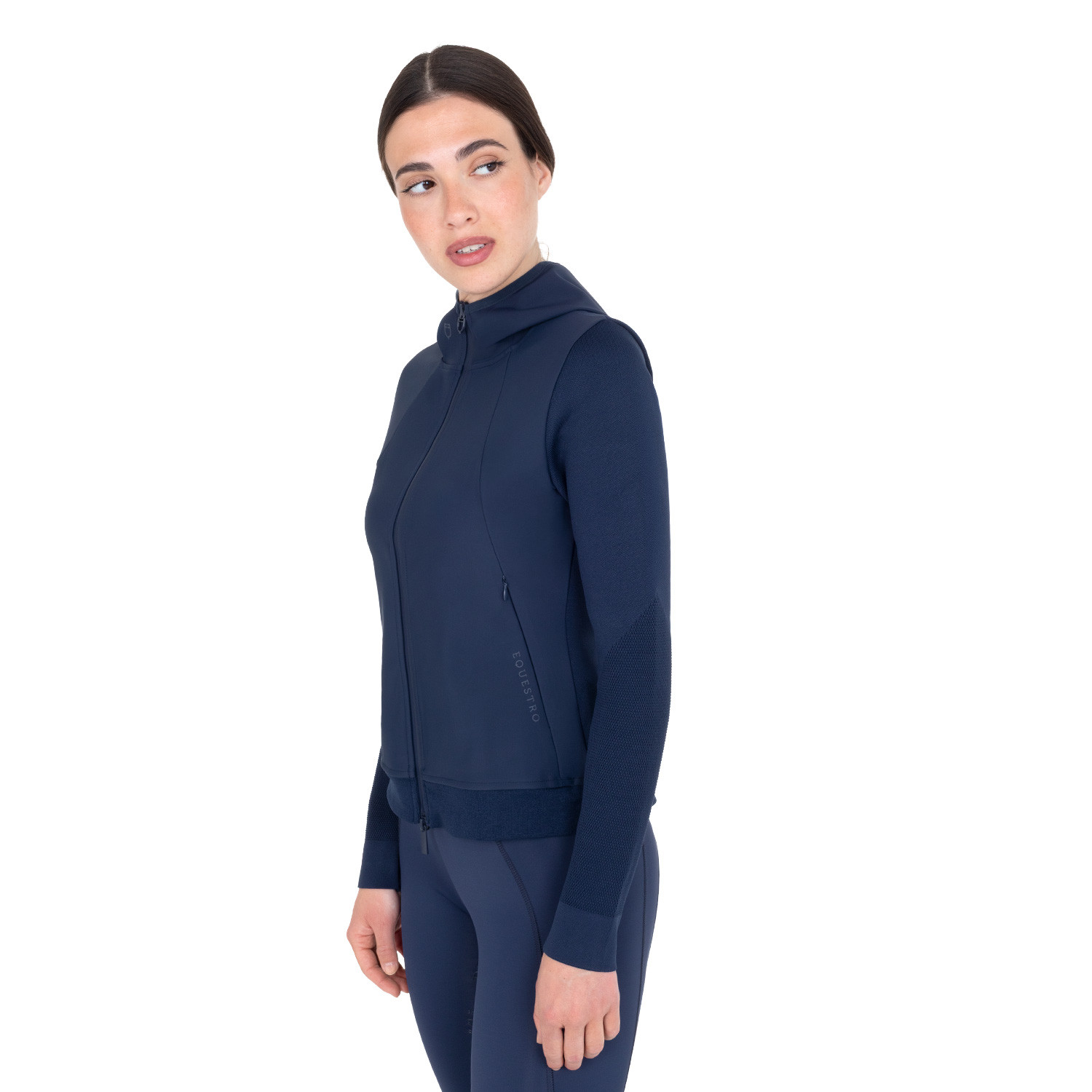 Technisches Kapuzensweatshirt für Damen mit Micro-Mesh-Einsätzen