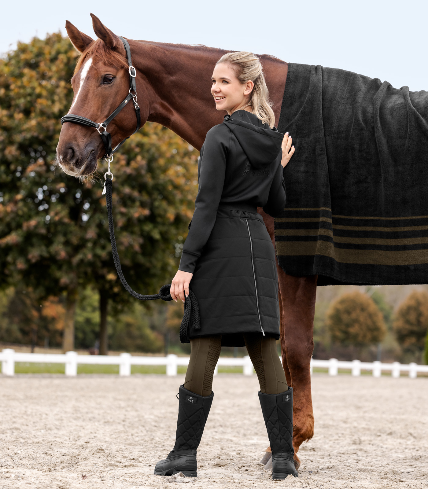 Thermal Riding Skirt Rachel, black