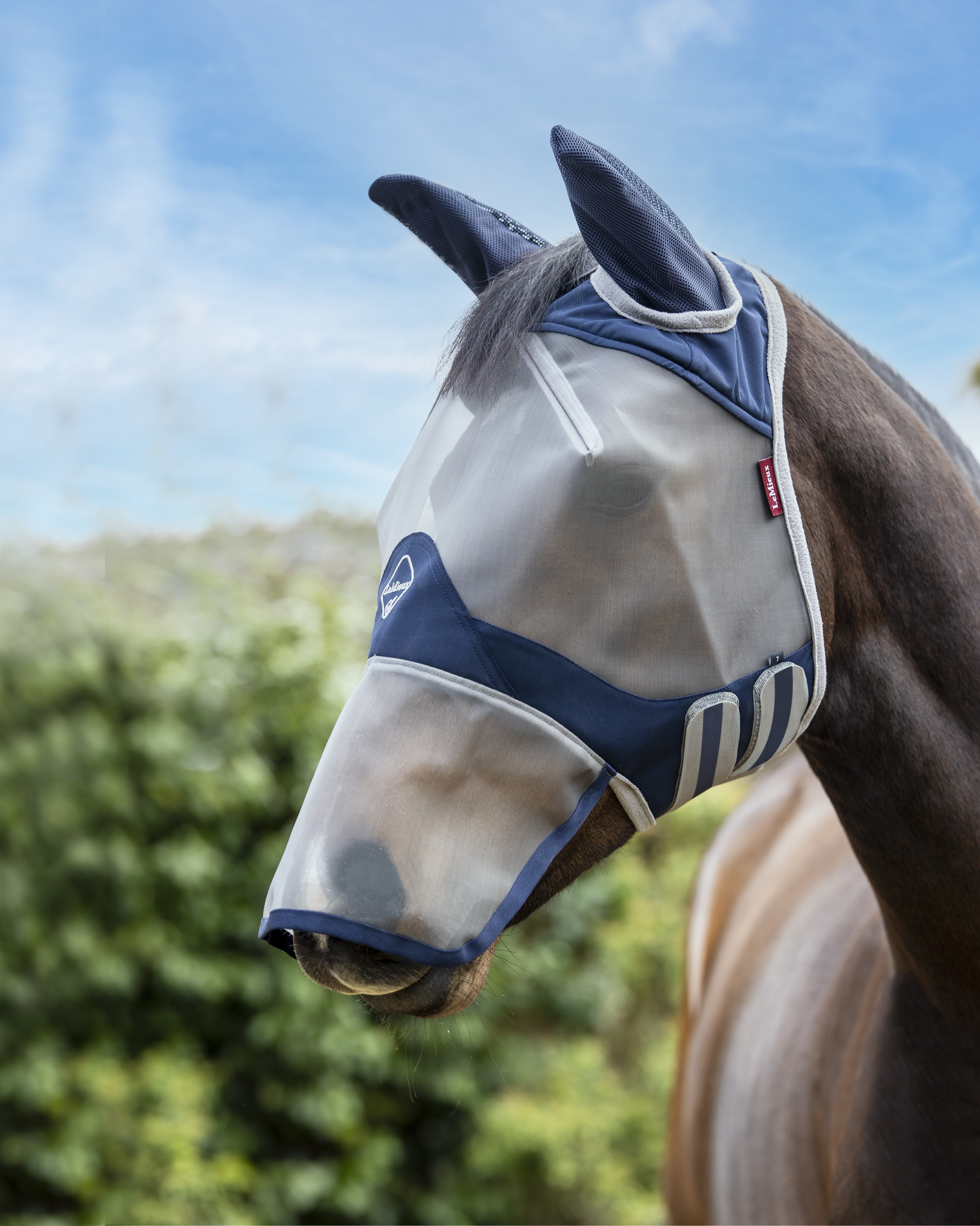 Fliegenmaske Armour Shield Pro in navy/grau