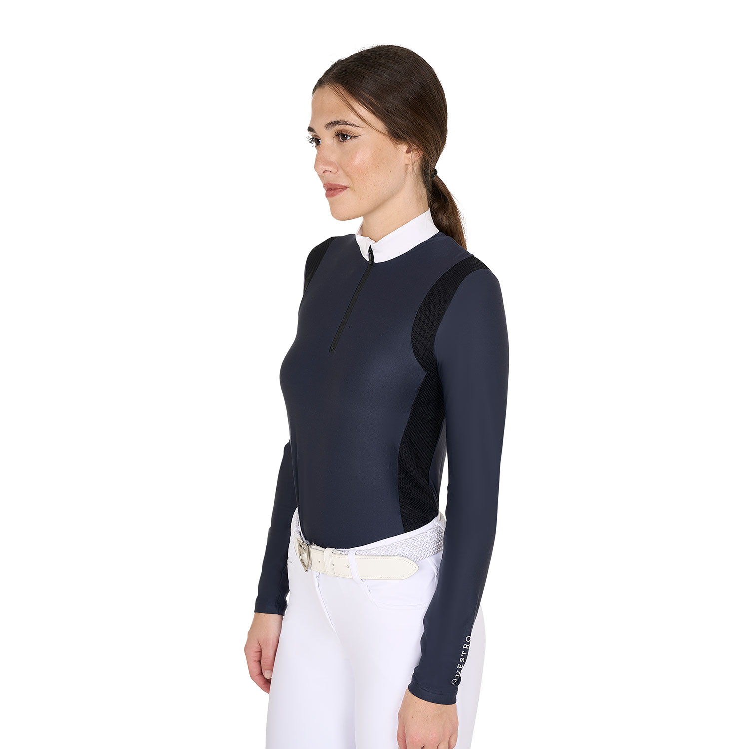 Tailliertes Damen-Poloshirt aus technischem Gewebe