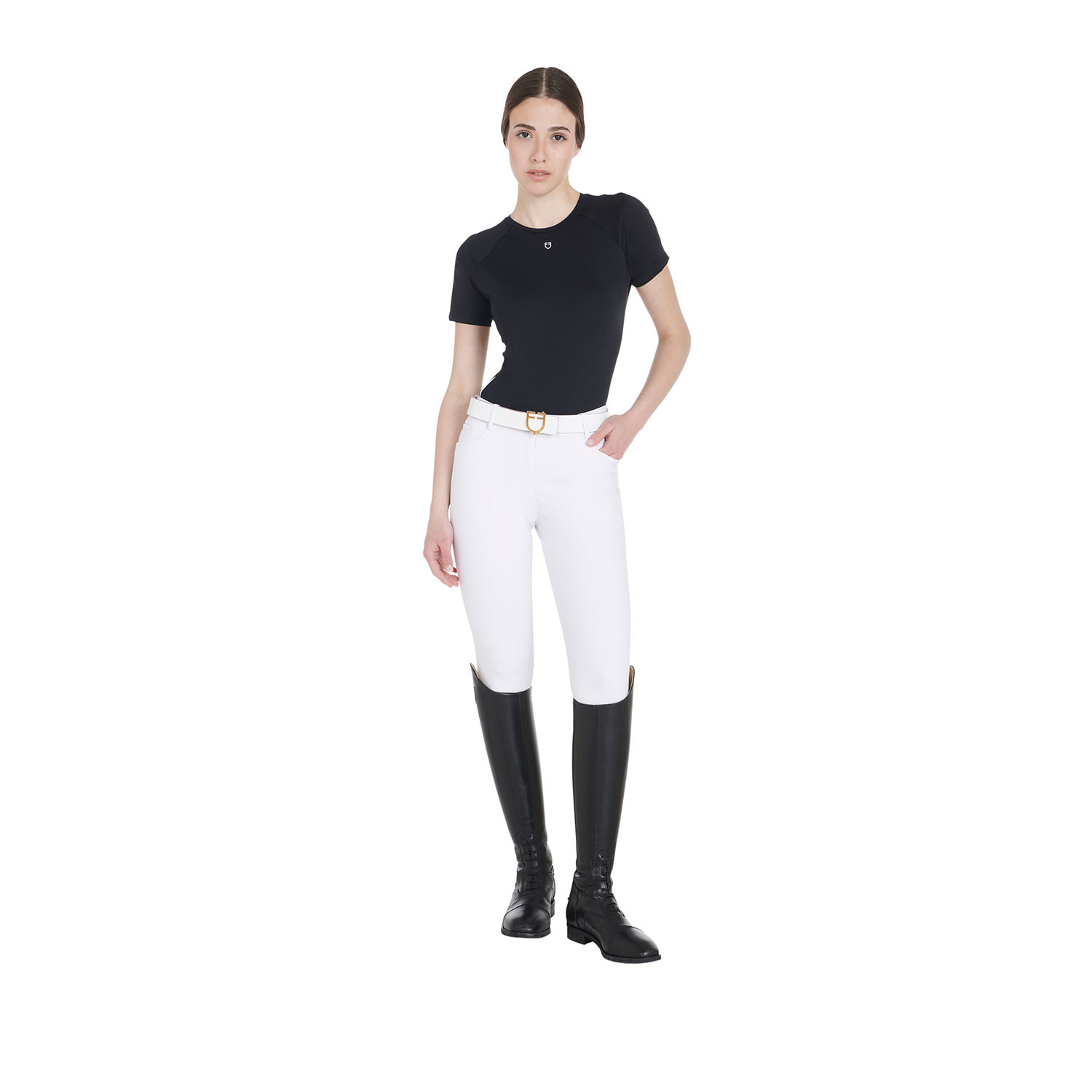 Damen-Trainingsshirt Slim Fit technisch