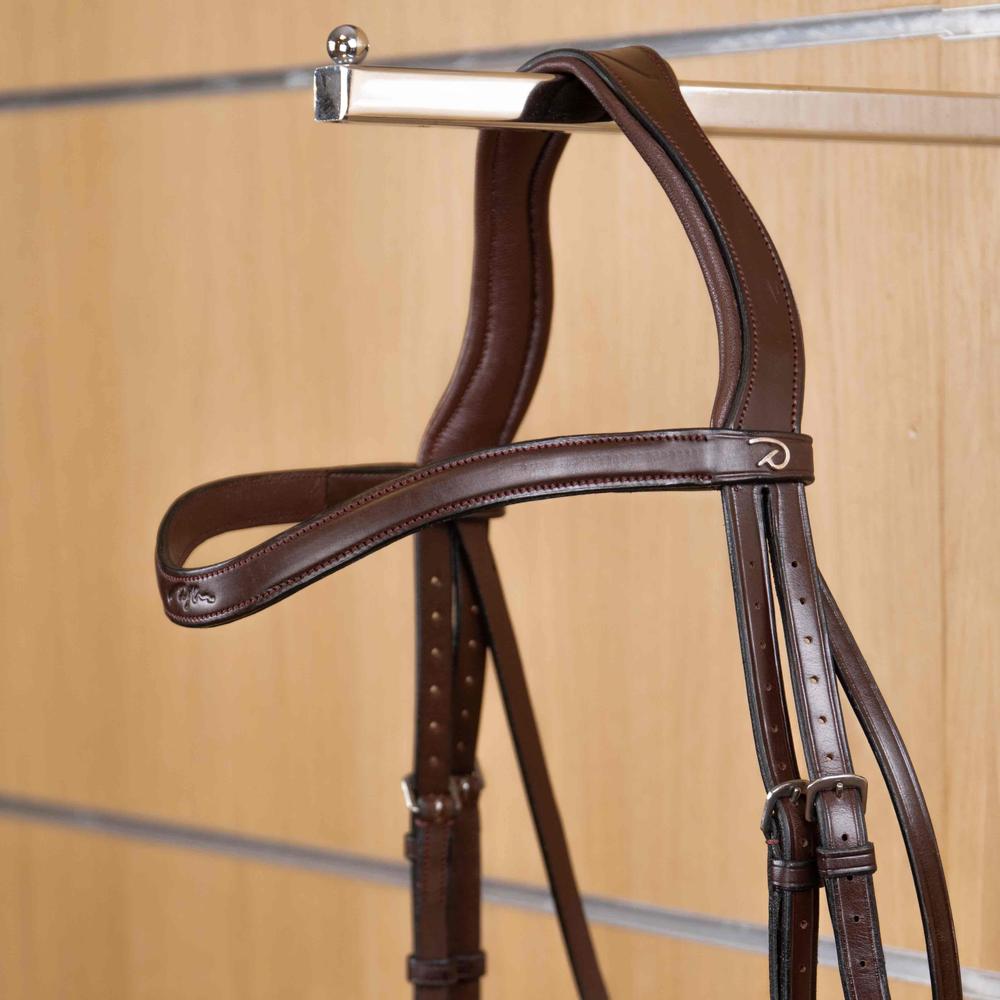 Browband V-shape flat leather