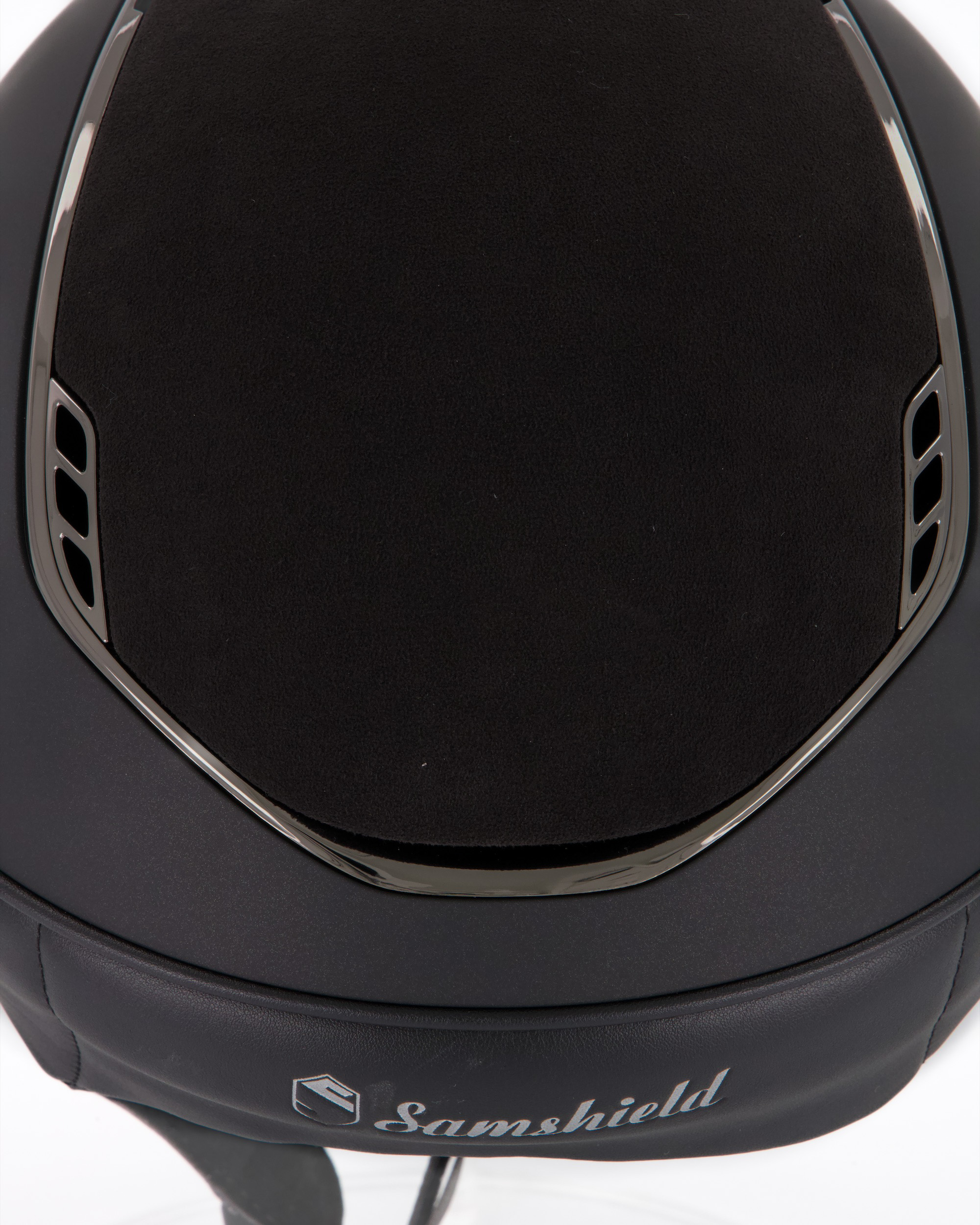 Reithelm 2.0 Miss Shield Shadomatt Black,Top Alcantara Black, Frontal Band Tiara Black, Trim Black Chrome, Blason Black Chrome in schwarz