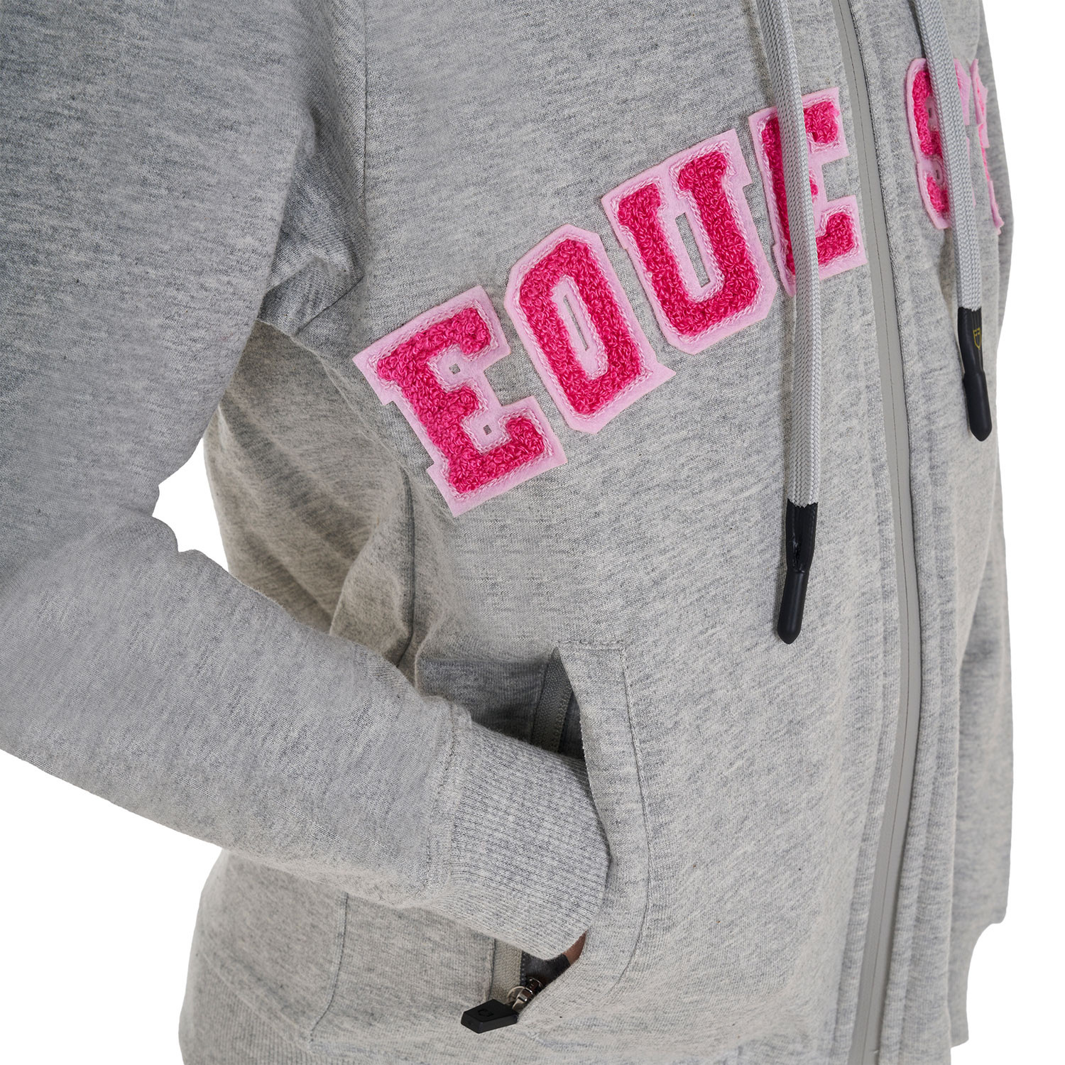 Kinder-Hoodie mit Reißverschluss und Schwamm-Schriftzug