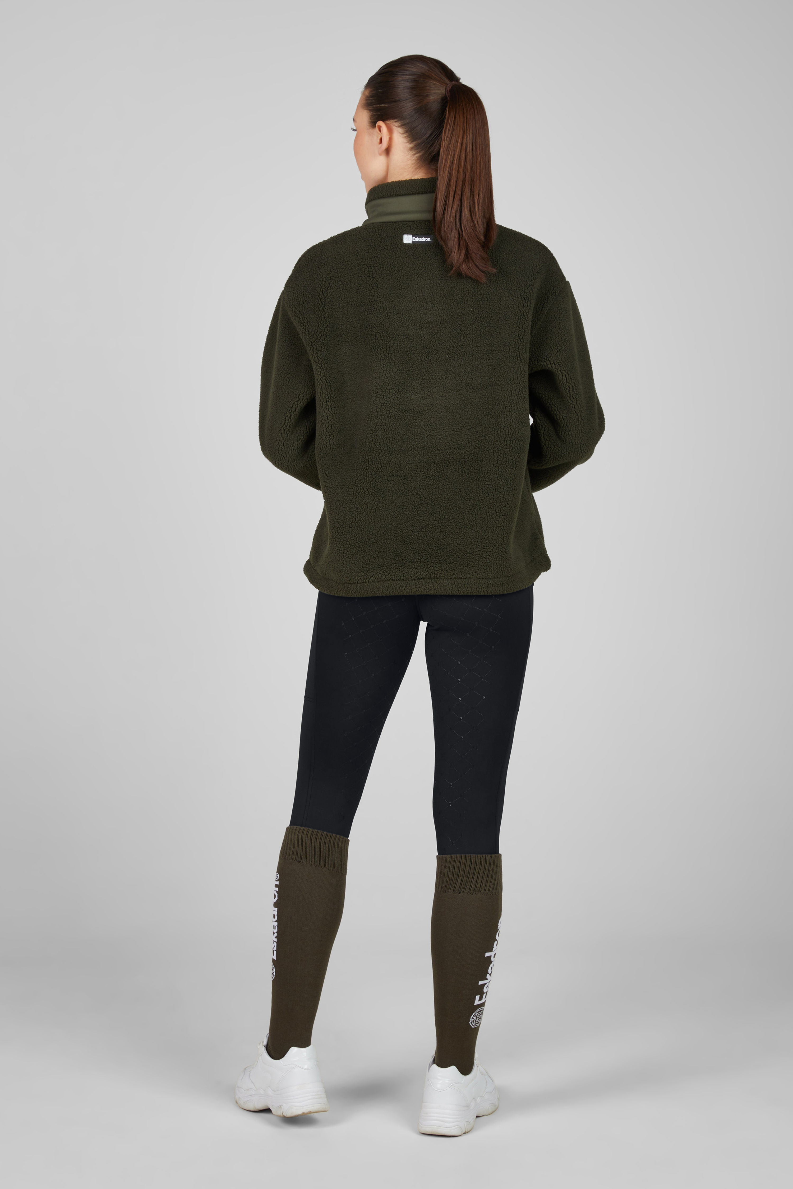 Pullover Damen Half-Zip Teddy Dynamic