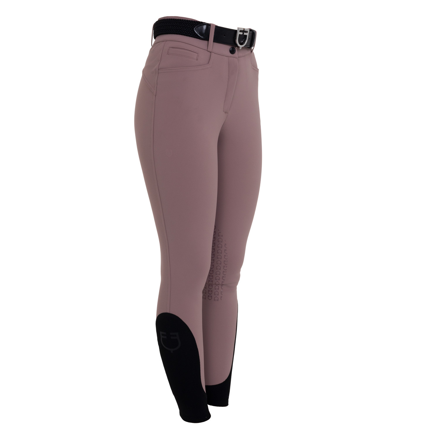 Damen-Reithose High-Waist mit Kniebesatz
