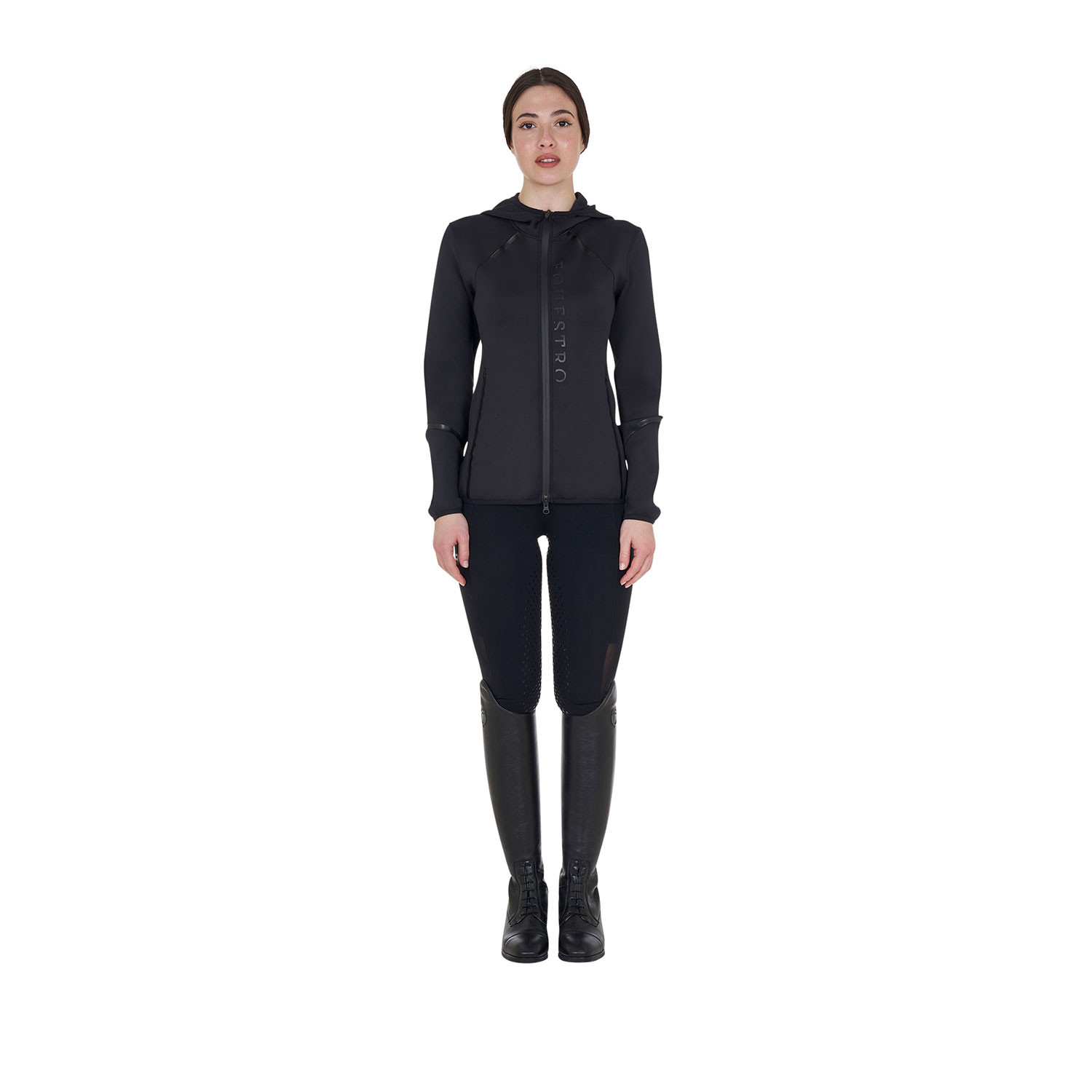 Technisches Damen-Jersey-Sweatshirt mit Reißverschluss