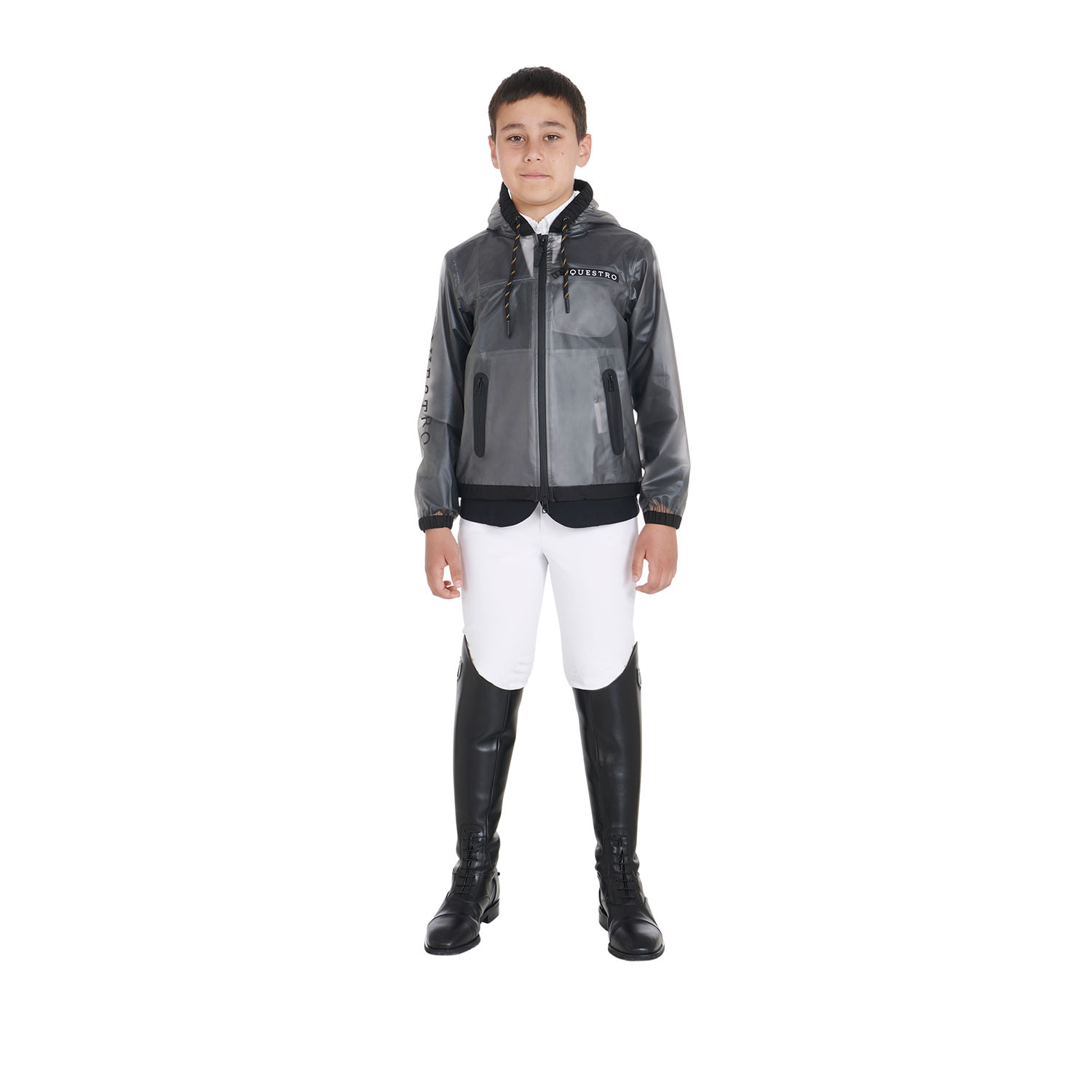 Winddichte Regenjacke mit Reißverschluss und Kapuze für Kinder