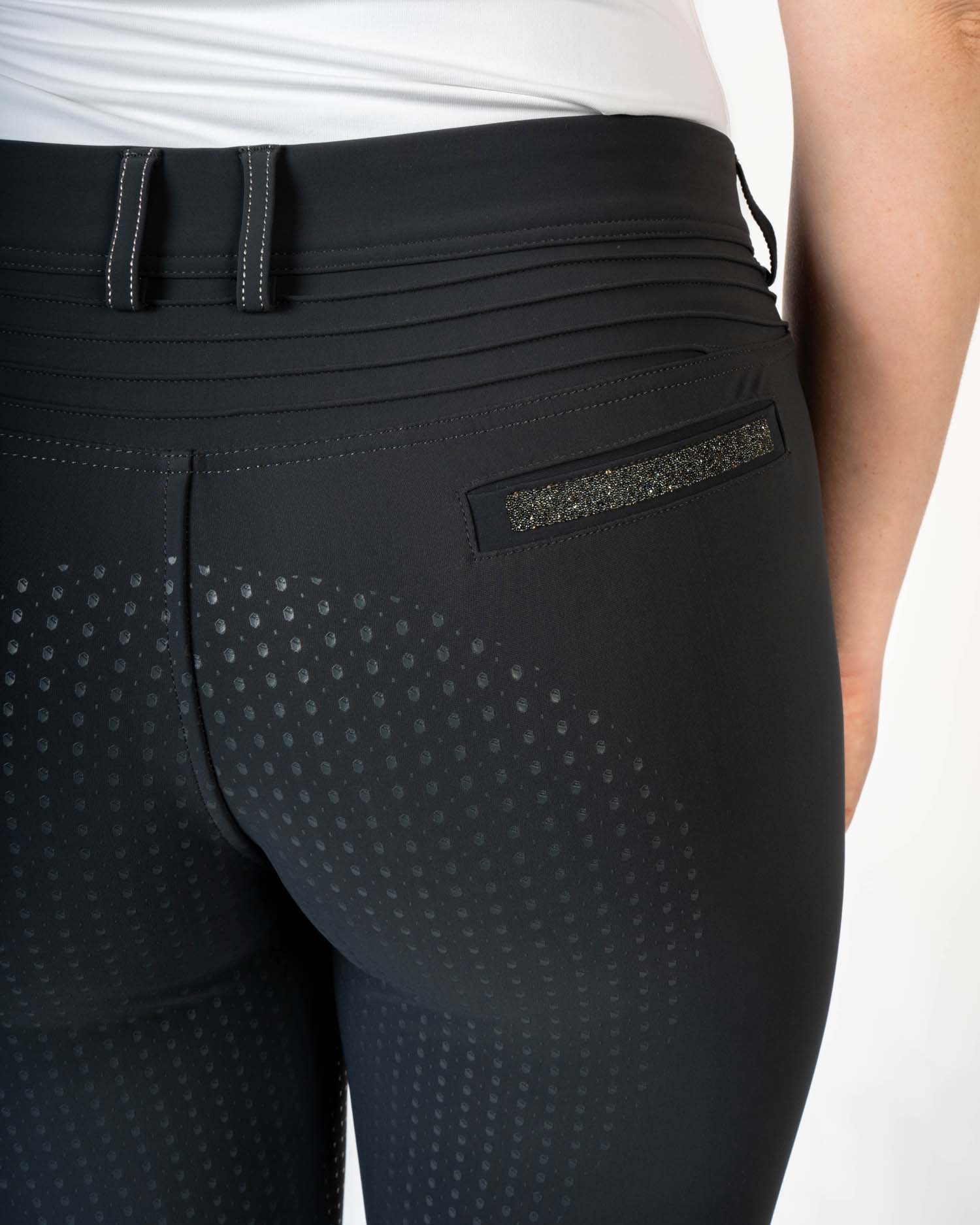 Ladies' riding breeches Diane with full grip in anthracite
