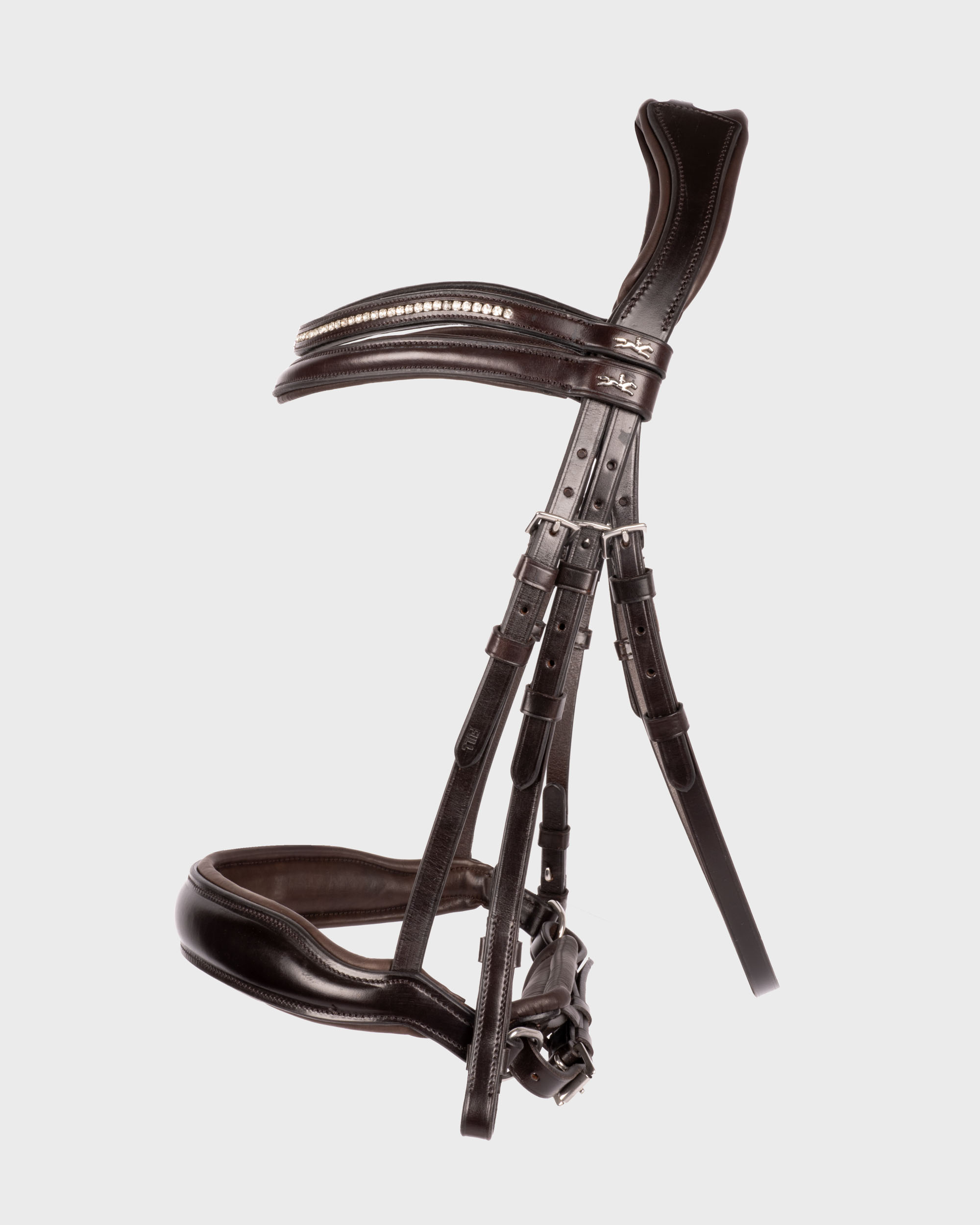 Slimford anatomical snaffle in espresso/silver