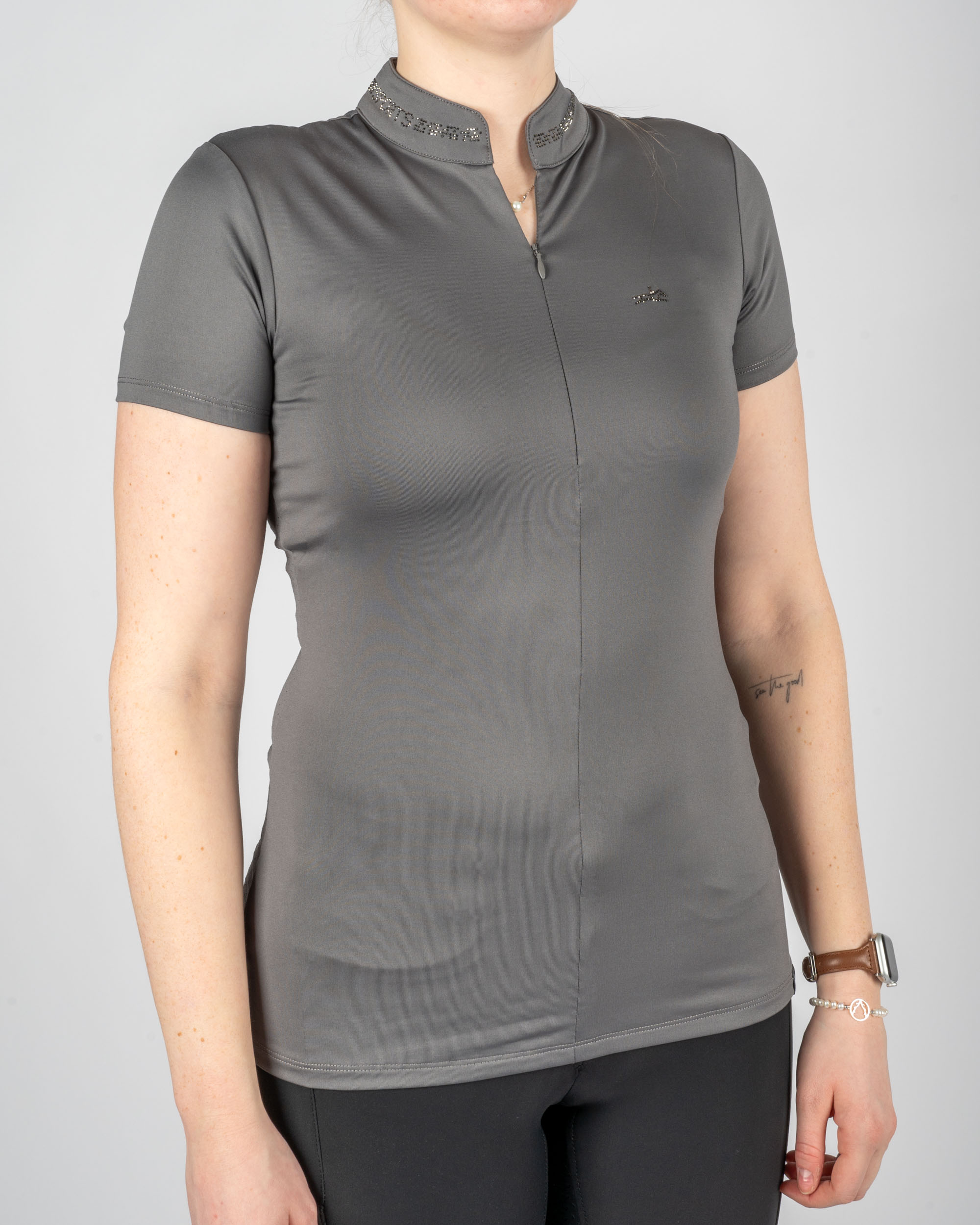Women's functional shirt summer page style in slate grey