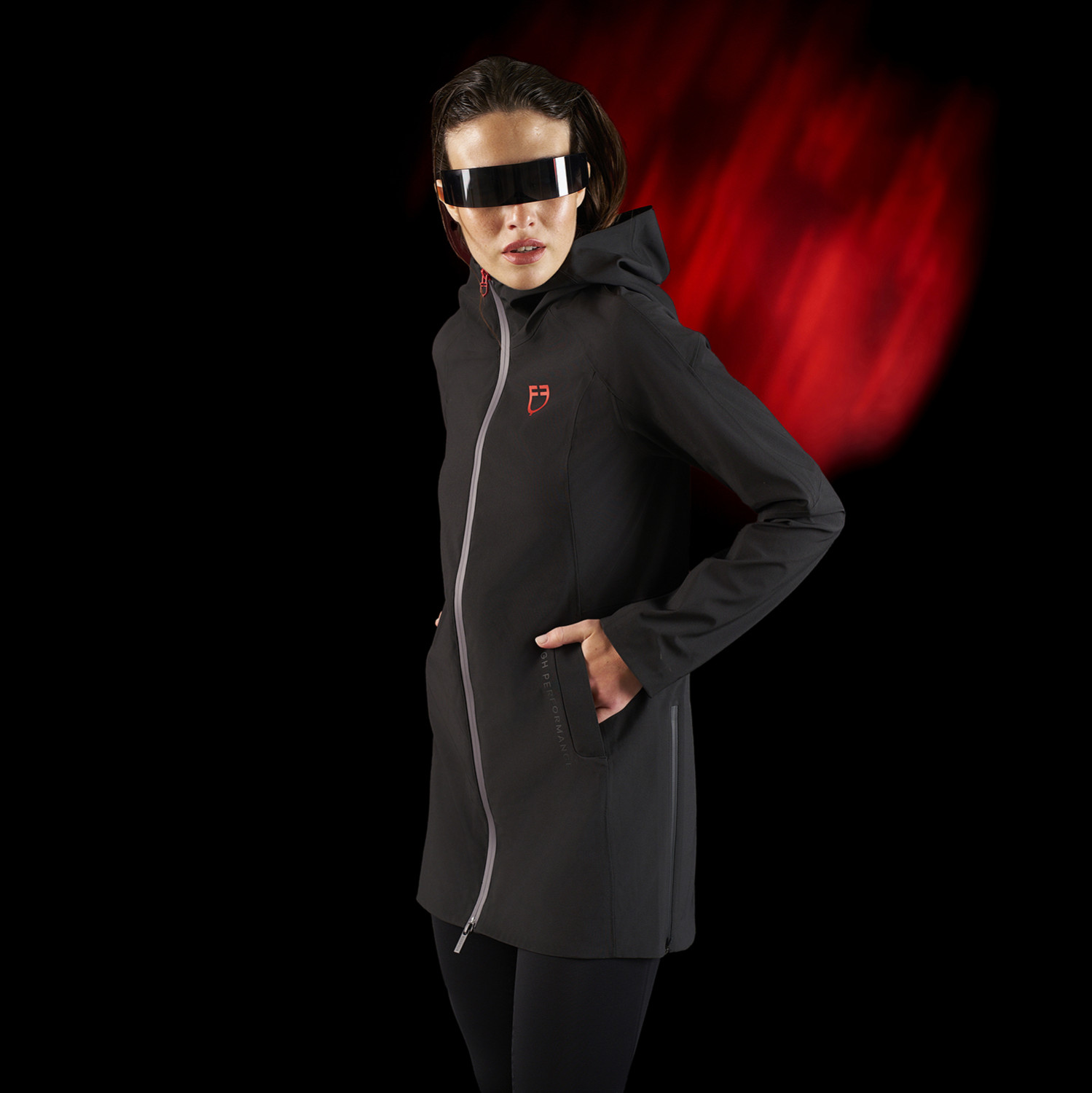 Ridertechnology Damen-Shelljacke wasserdicht lang