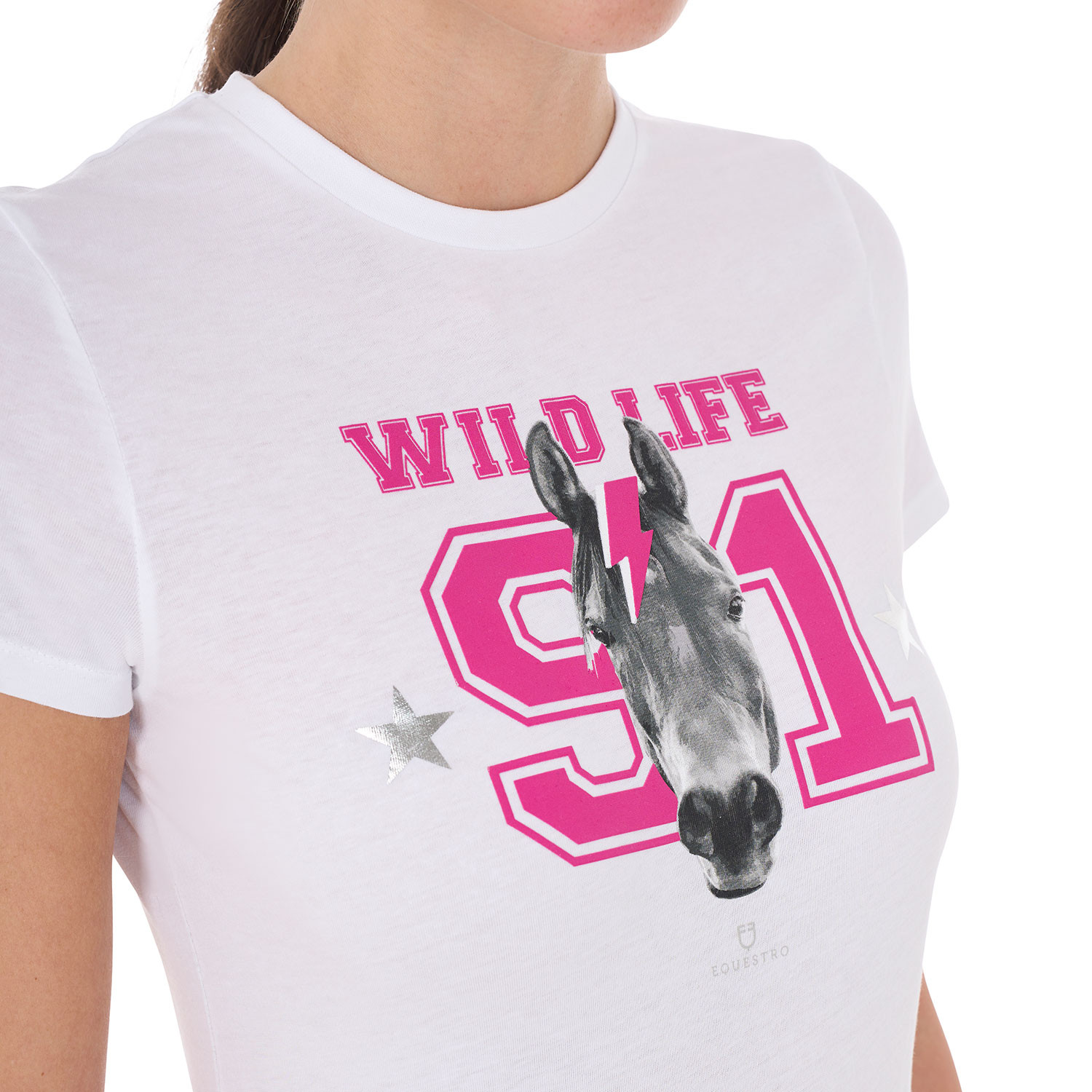 Baumwoll-T-Shirt Wild Life mit Druck