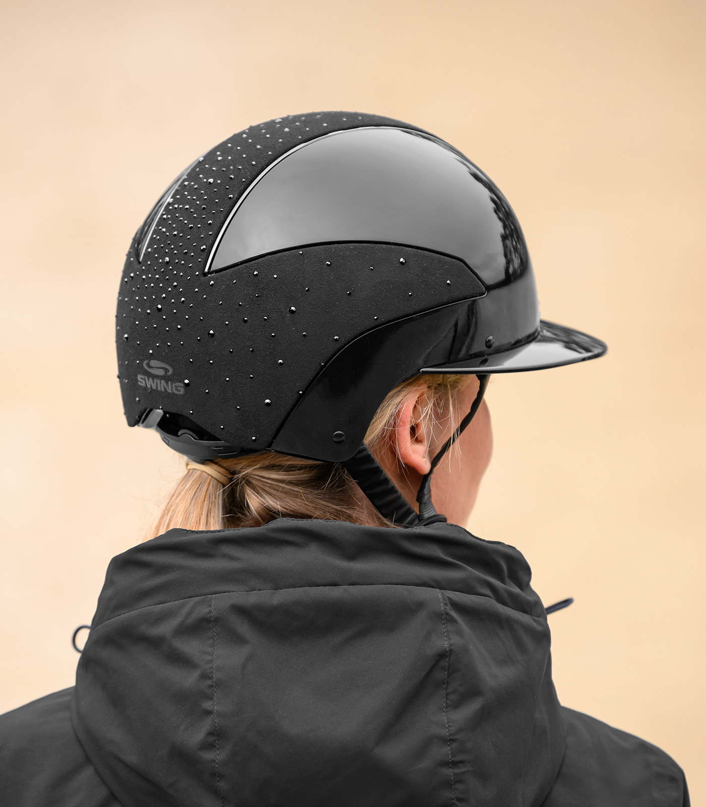 H24 Lady Spark, zwart glanz + glitzer
