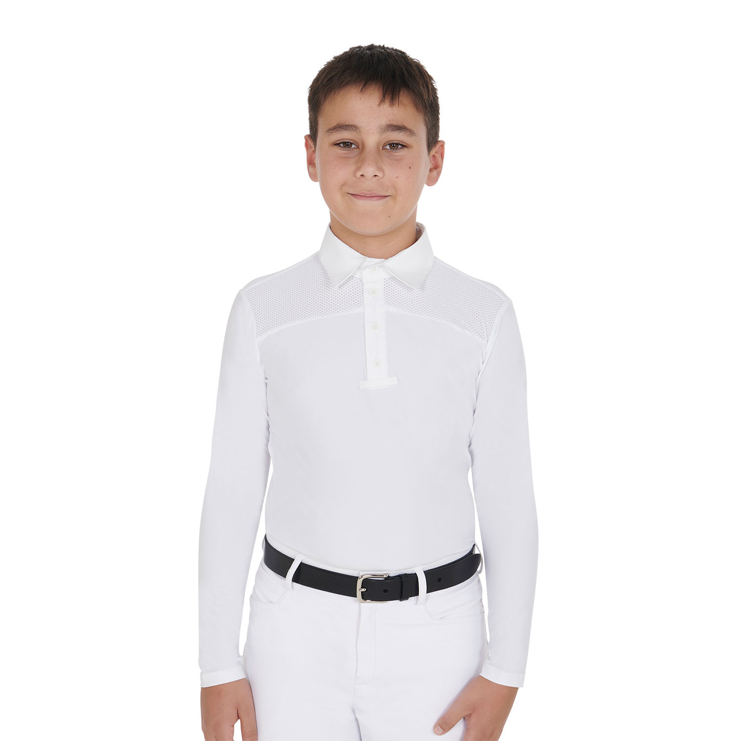 Langarm-Poloshirt mit Knöpfen für Jungen