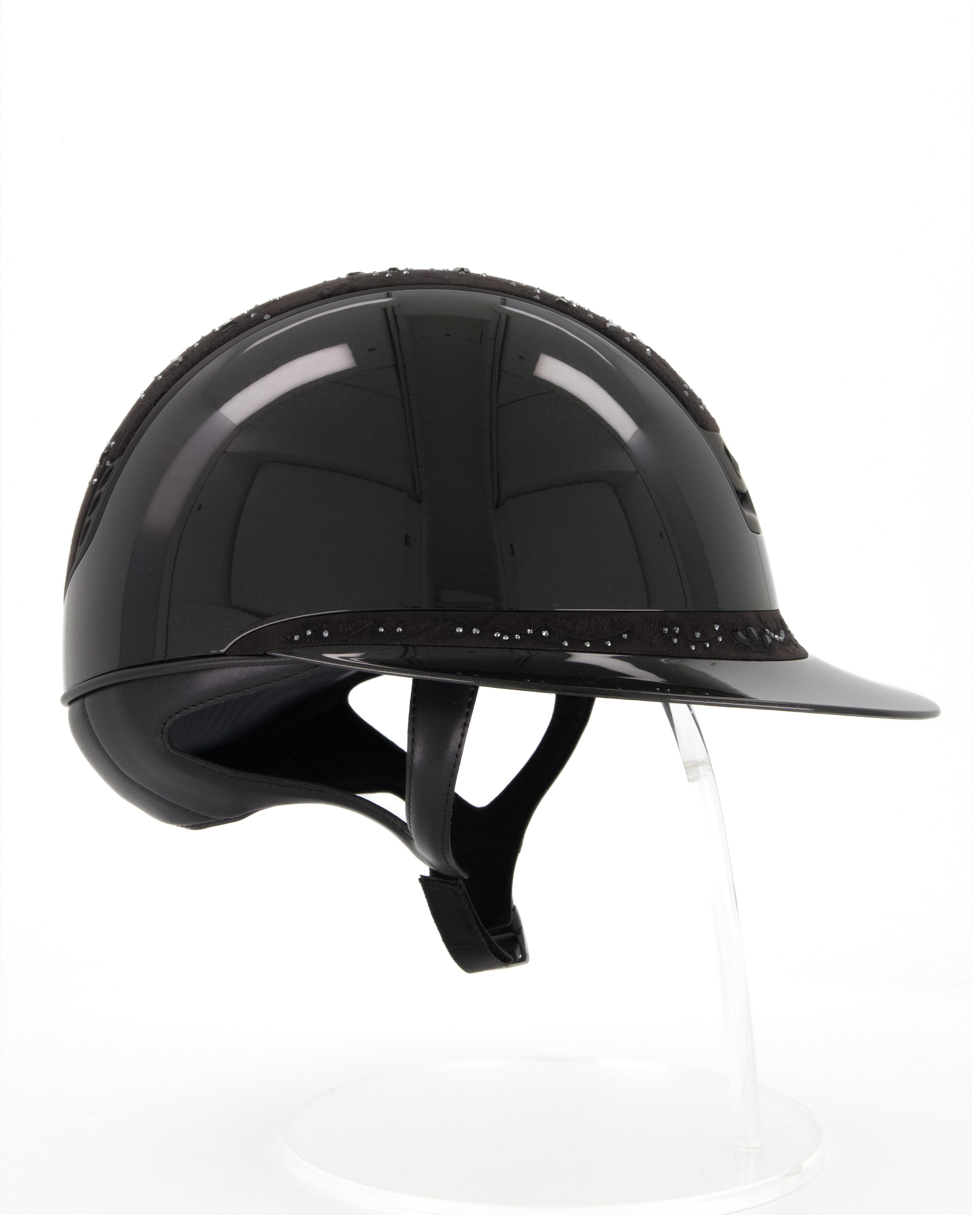 Reithelm 2.0 Miss Shield Shadowglossy, Top u. Frontal Band Crystal Bloom, Trim u. Blason matt black in schwarz