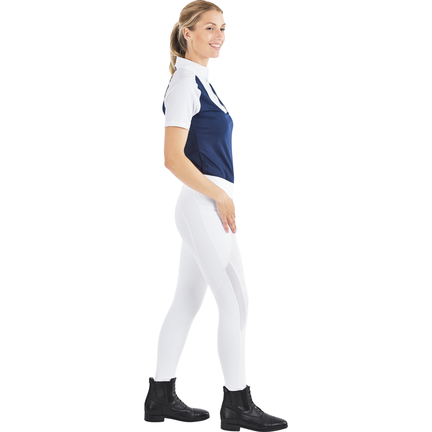 Reitleggings Damen Venja Show mit 3/4 Grip