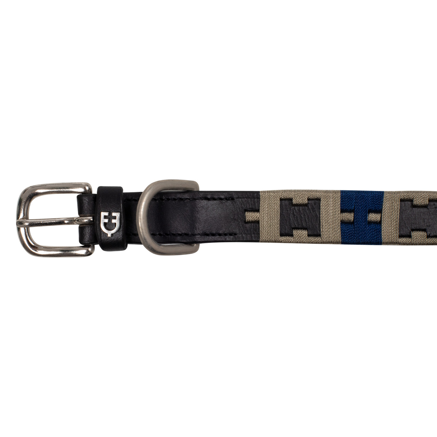 Leder-Hundehalsband mit geometrischem Muster