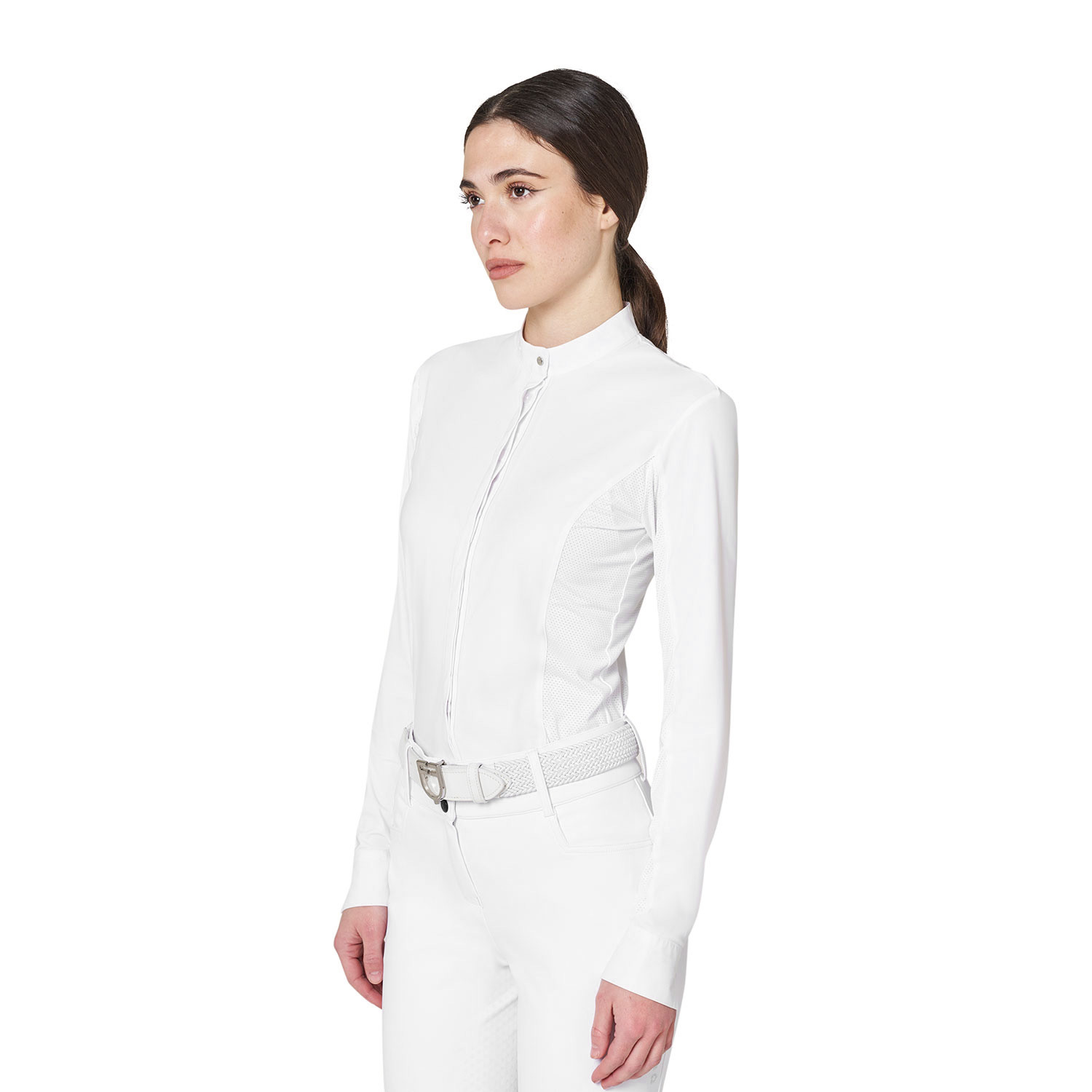 Turnierpolo für Damen mit Hemdkragen und Mesh-Einsätzen