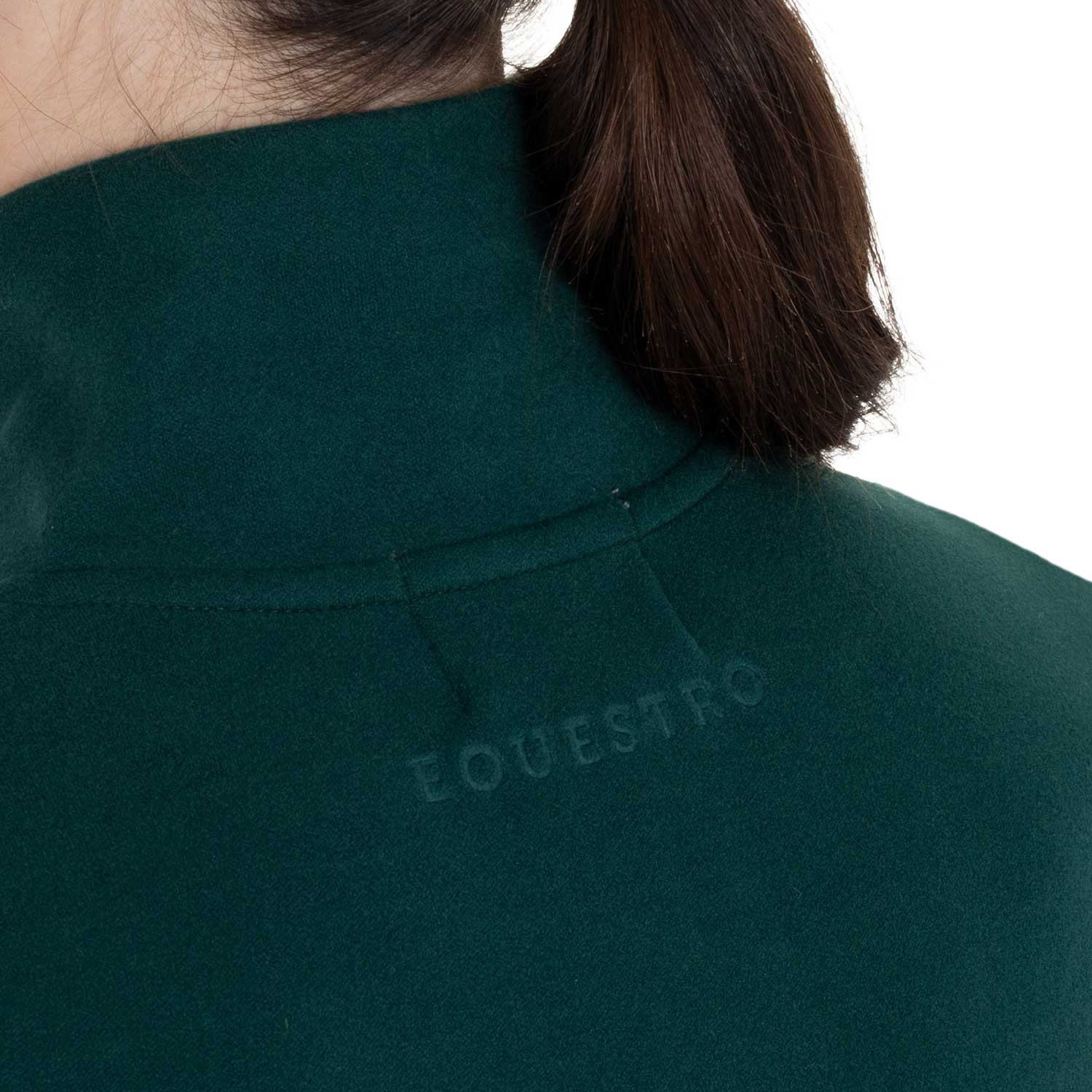Damen-Fleece-Sweatshirt mit hohem Kragen und 3/4-Reißverschluss