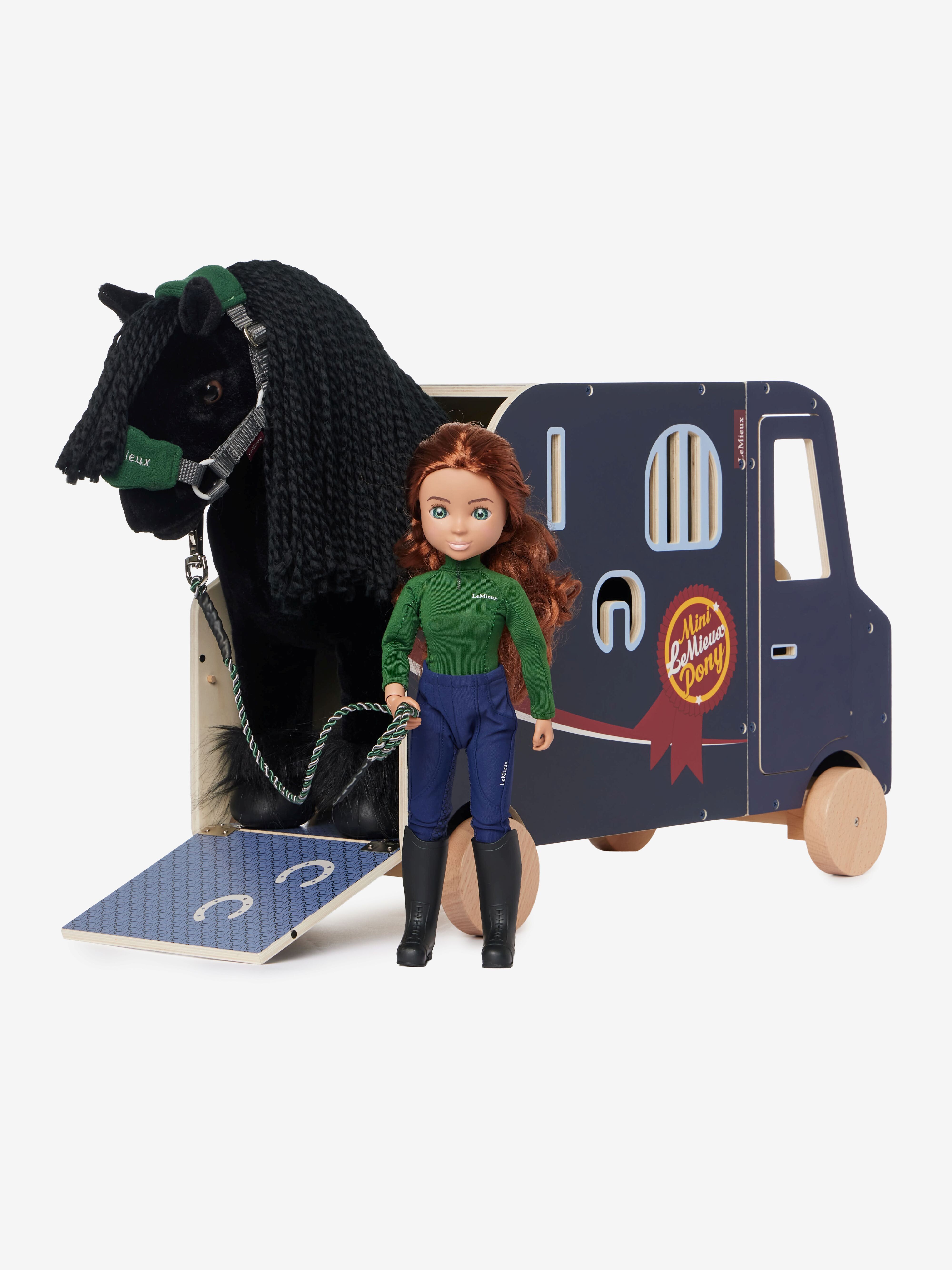 Toy Pony paardentrailer van hout