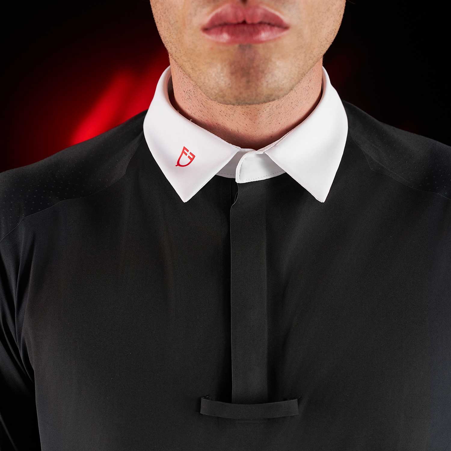 Ridertechnology Herren-Turnierpolo Langarm mit Knöpfen