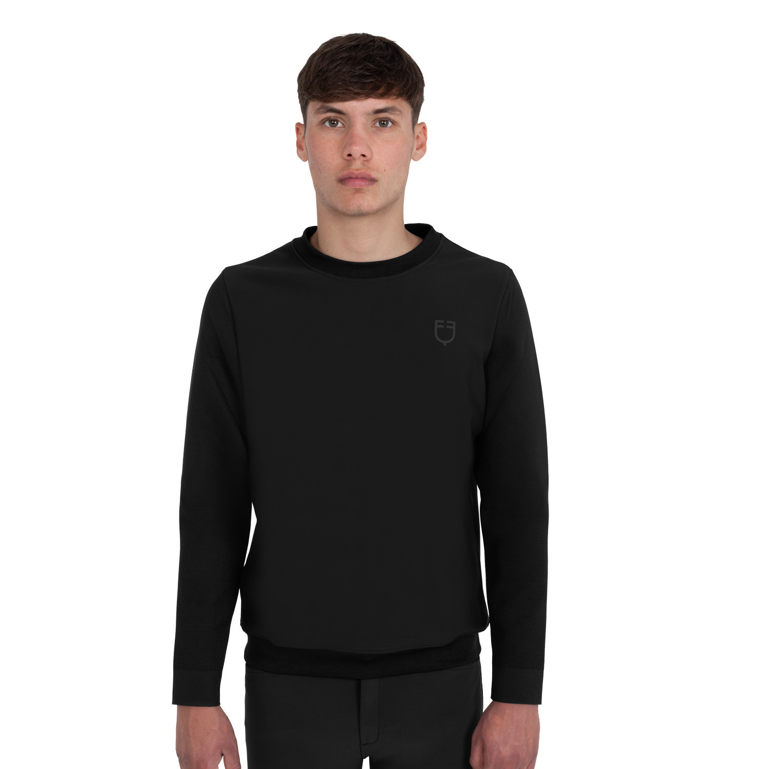 Technisches Rundhalssweatshirt für Herren mit Micro-Mesh-Einsätzen