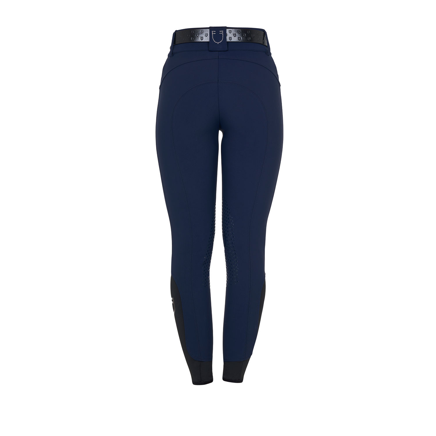 Dames rijbroek met hoge taille en strasslogo