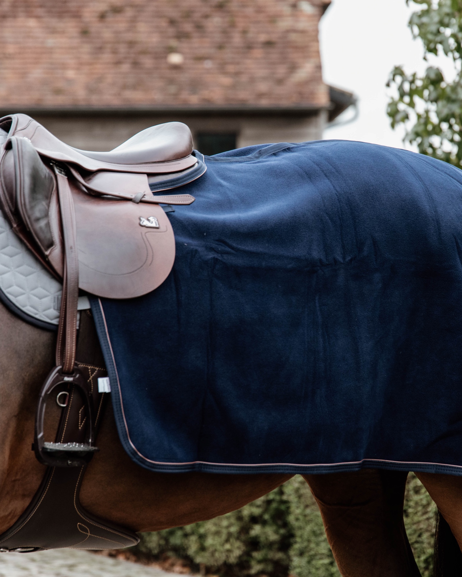 Riding rug square heavy fleece