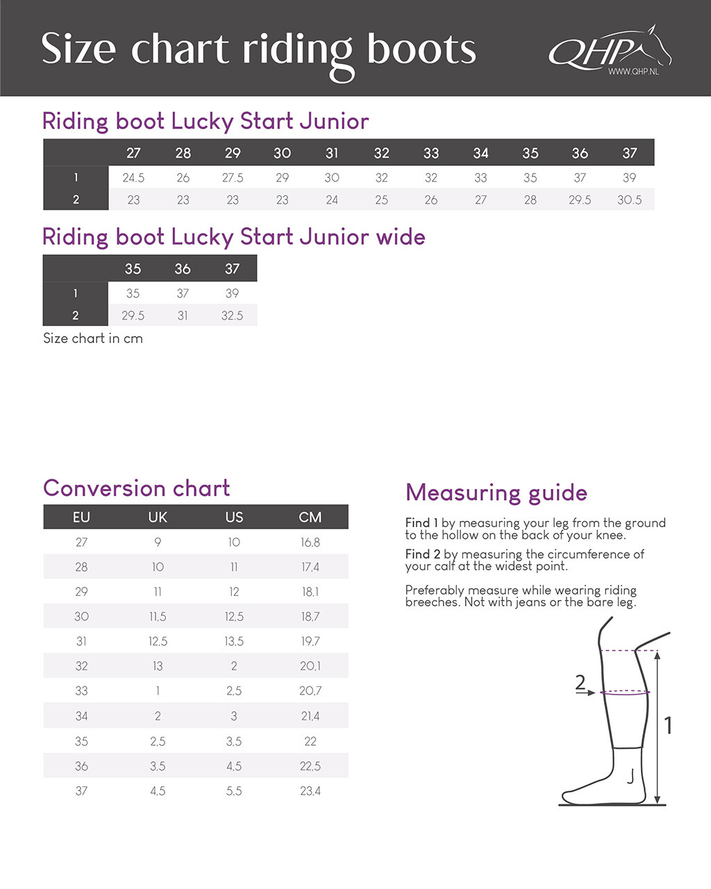 Reitstiefel Lucky Start Junior breit