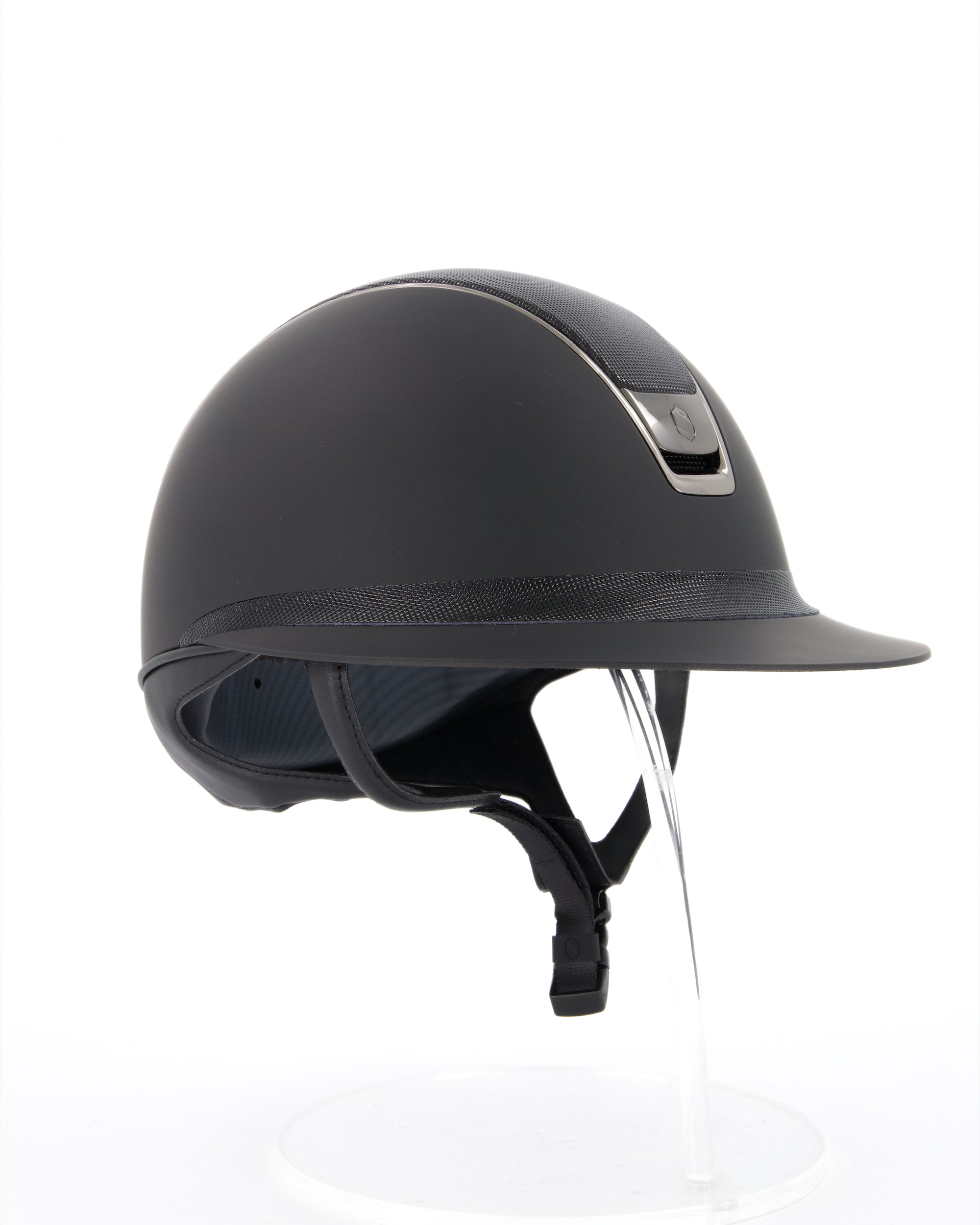 Reithelm 2.0 Miss Shield Shadowmatt Black, Top u. Frontal Band Shimmer, Trim u. Blason Chrome Black