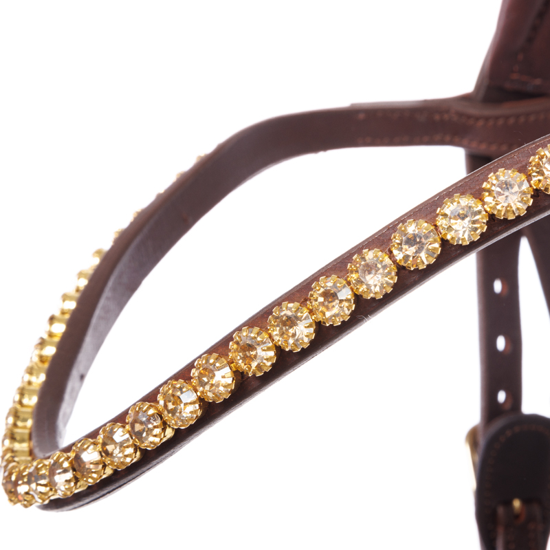 Bridle oiled leather "Caliano" close-comb.