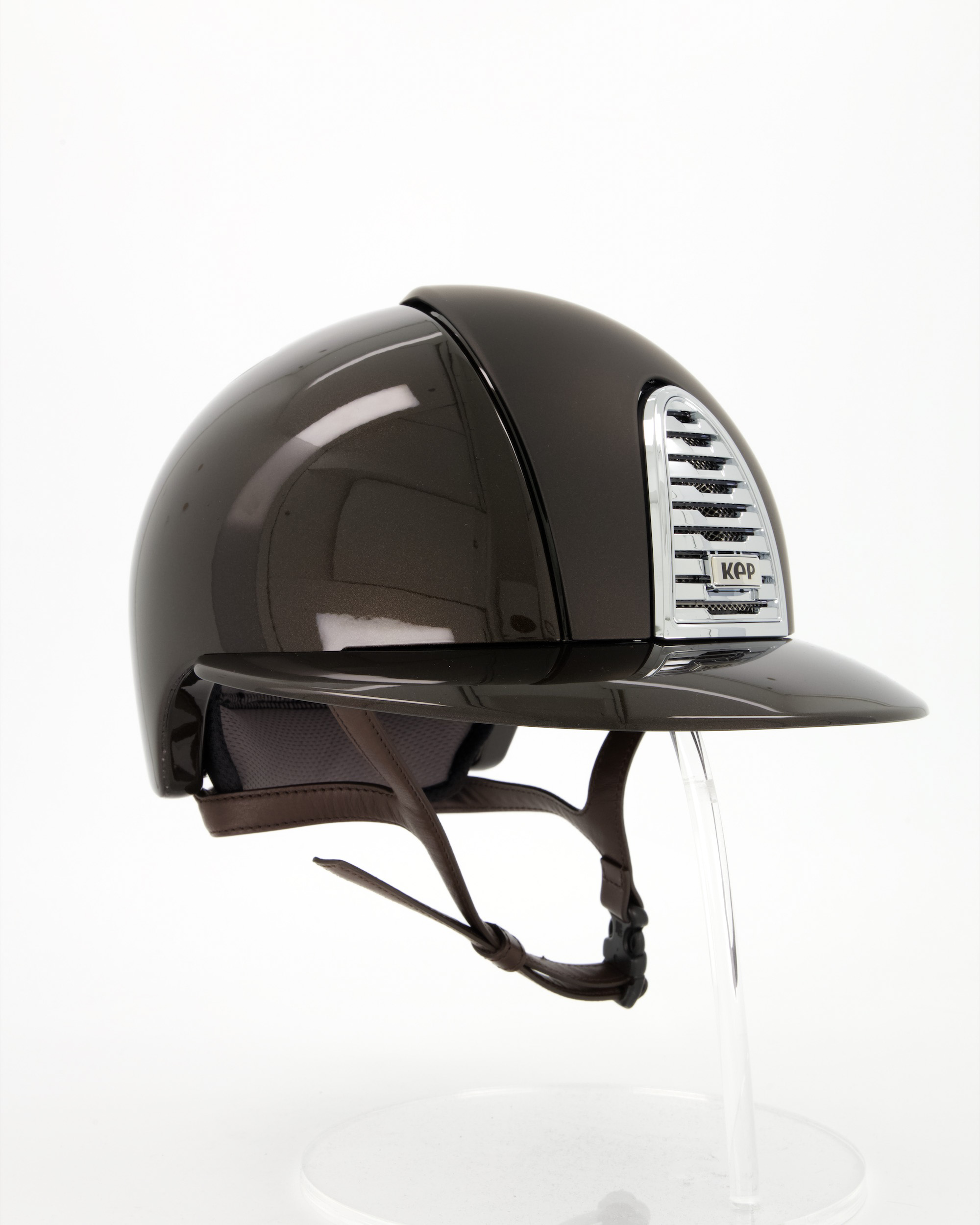 Riding helmet Cromo 2.0 Polish/Textile Polo in brown