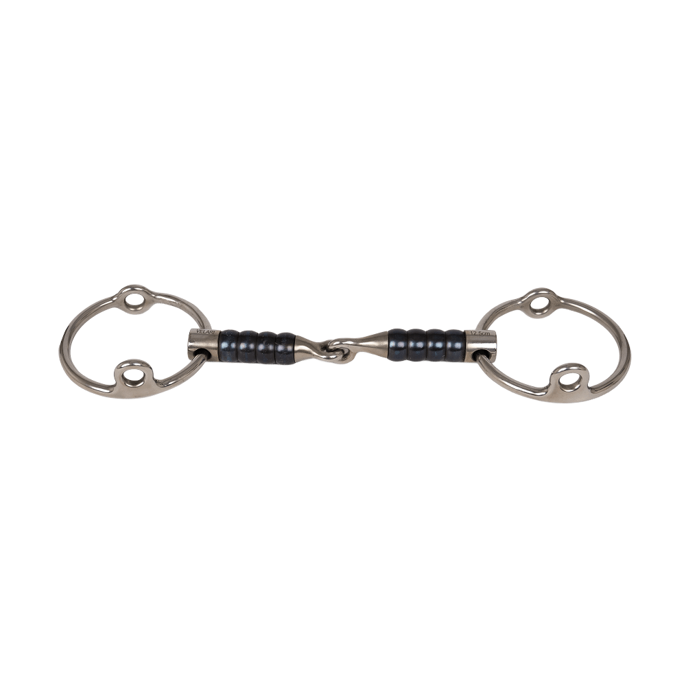 Filet gag cuir avec anneau libre et simple brisure avec Cherry Roller Sweet Iron