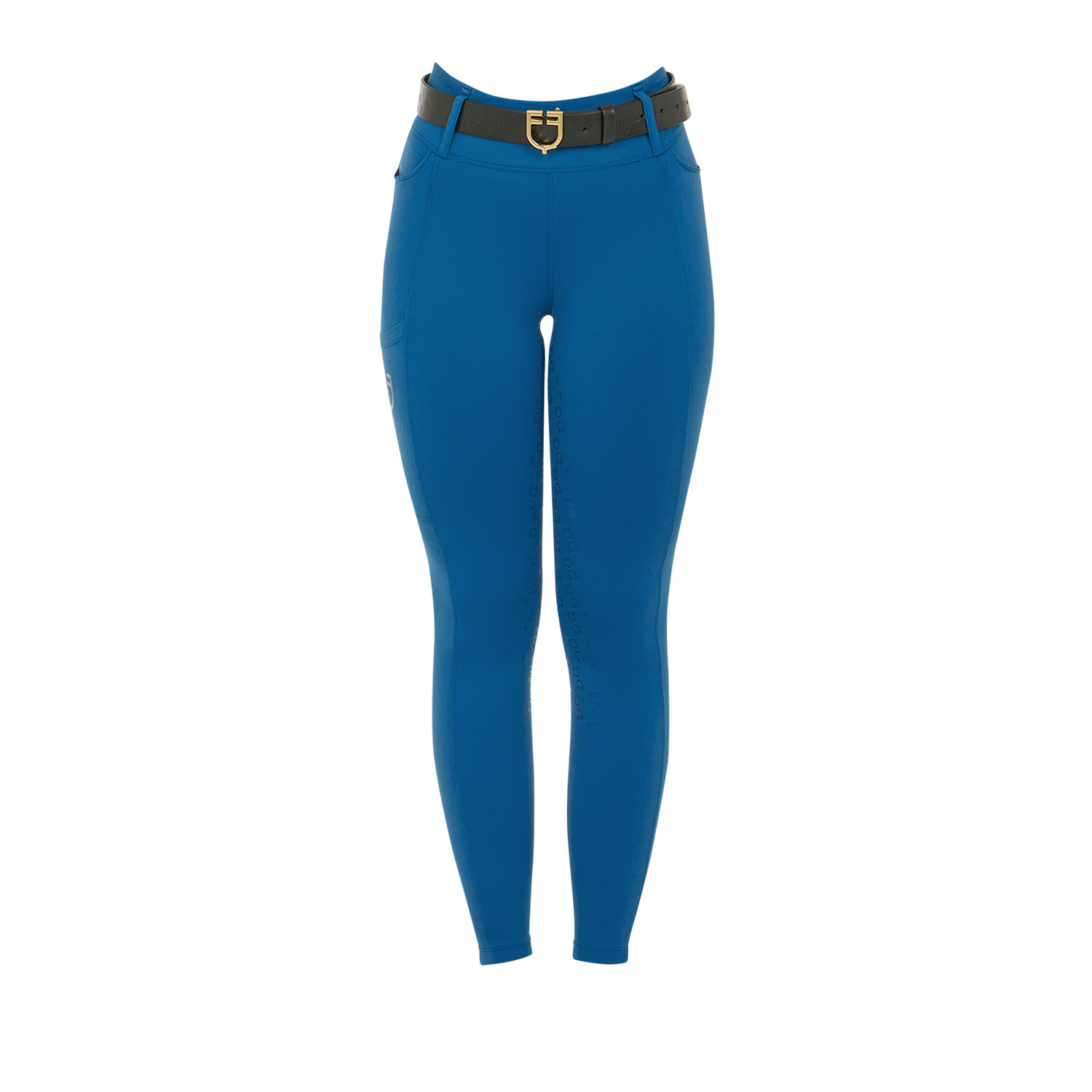 Damen-Leggings mit hohem Bund und Gürtelschlaufen