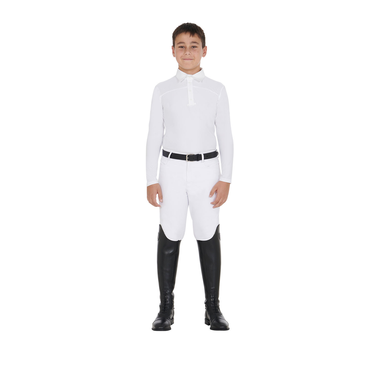 Langarm-Poloshirt mit Knöpfen für Jungen