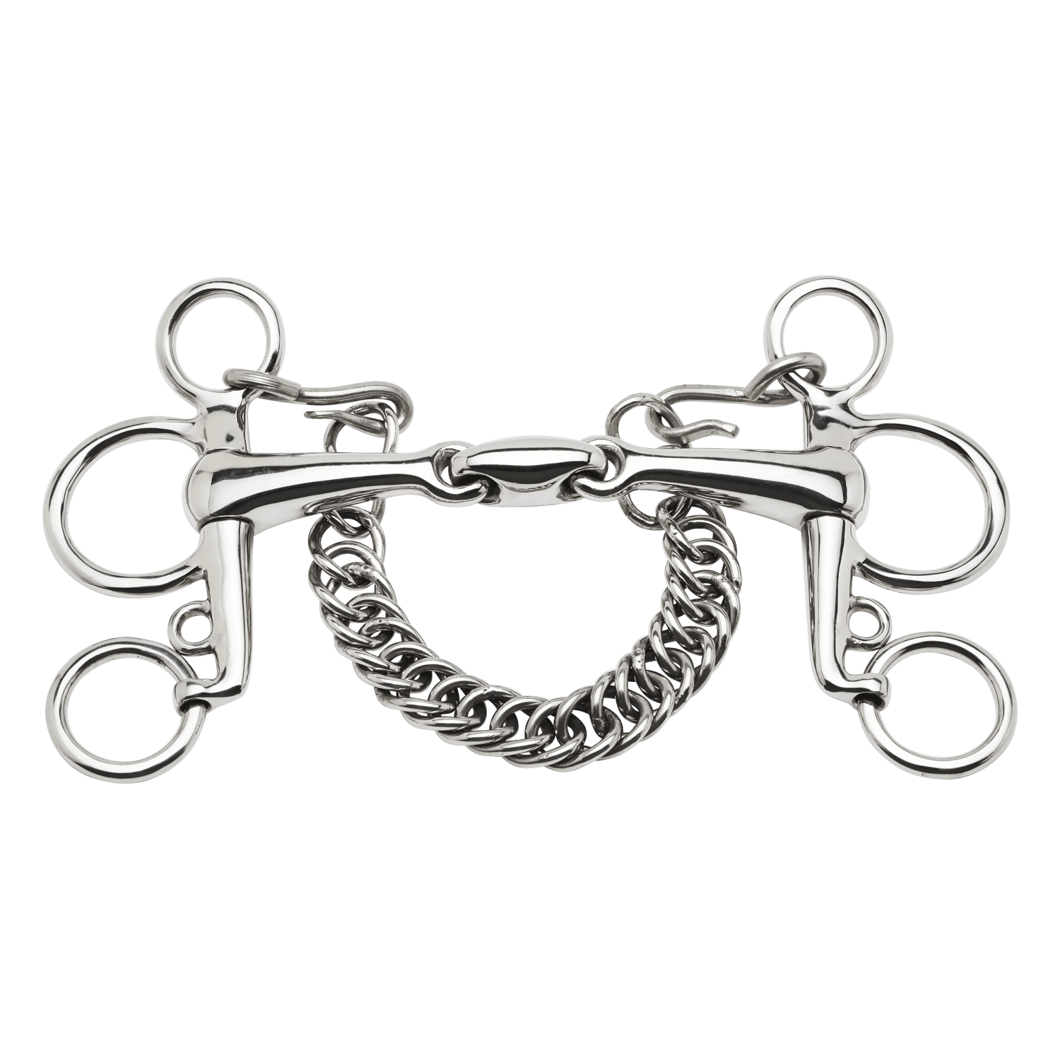 Pelham Edelstahl, 16 mm, Soft-Control, doppelt gebrochen