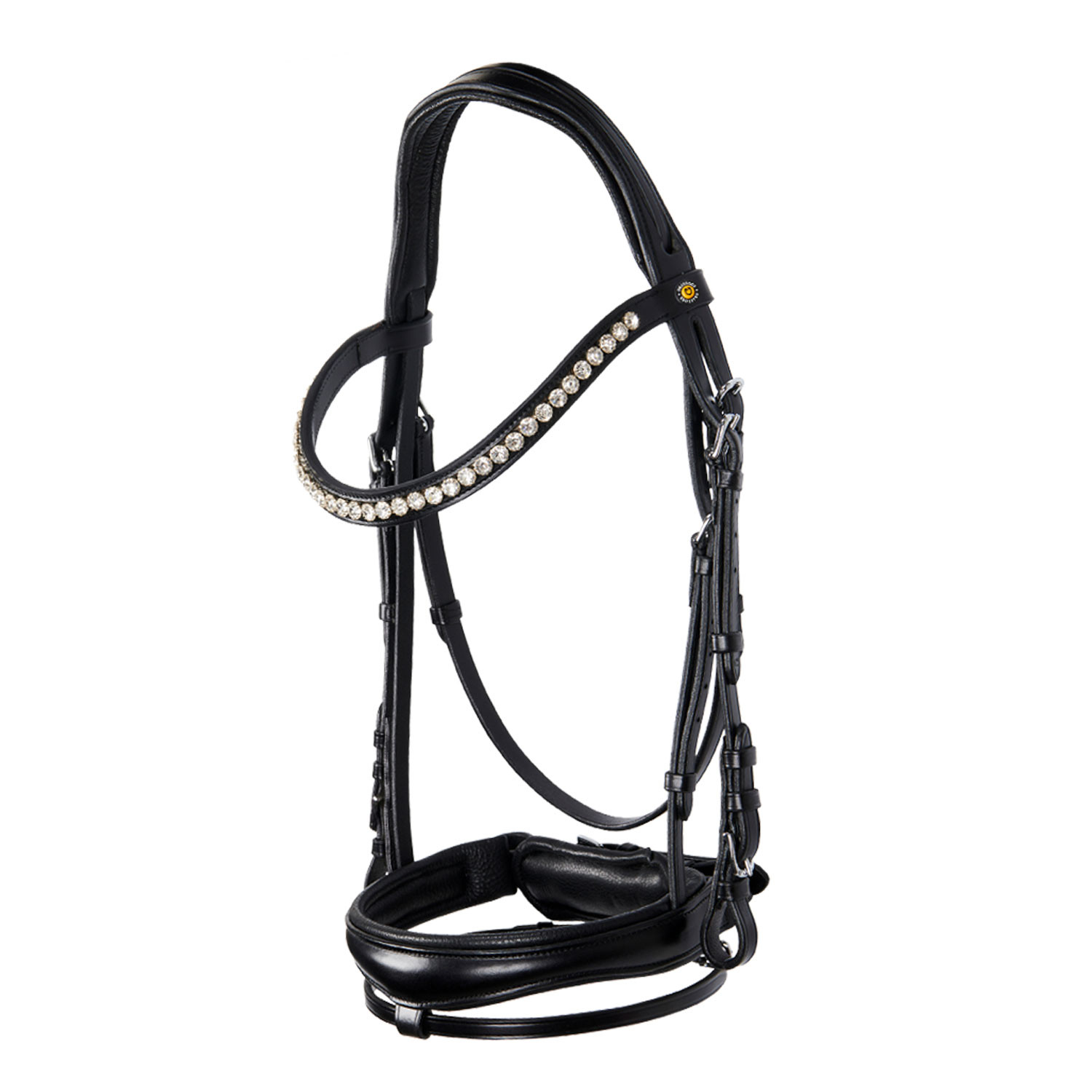 Englisches Leder-Trense mit Glitzer NEU