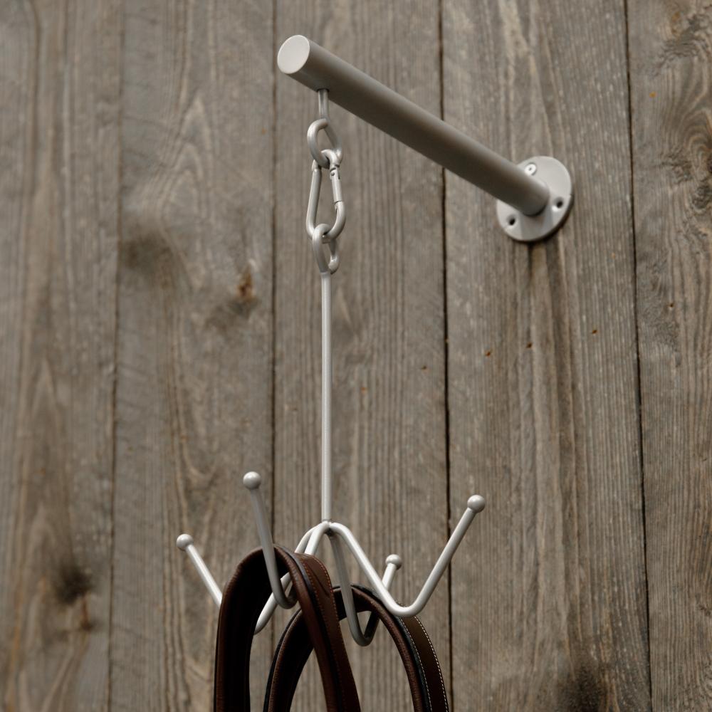 Bridle rack with 4 hooks for wall mounting