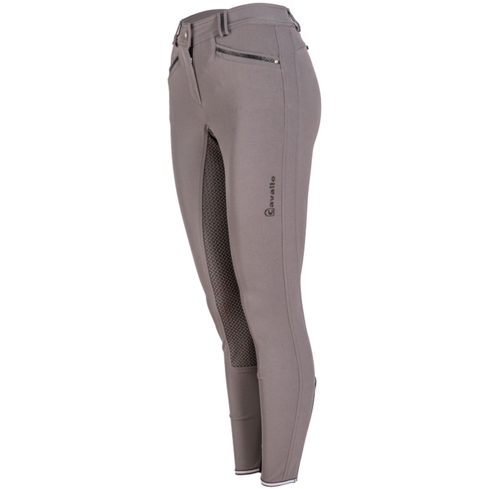 Riding breeches ladies CAVALCiora with full grip in grey/black