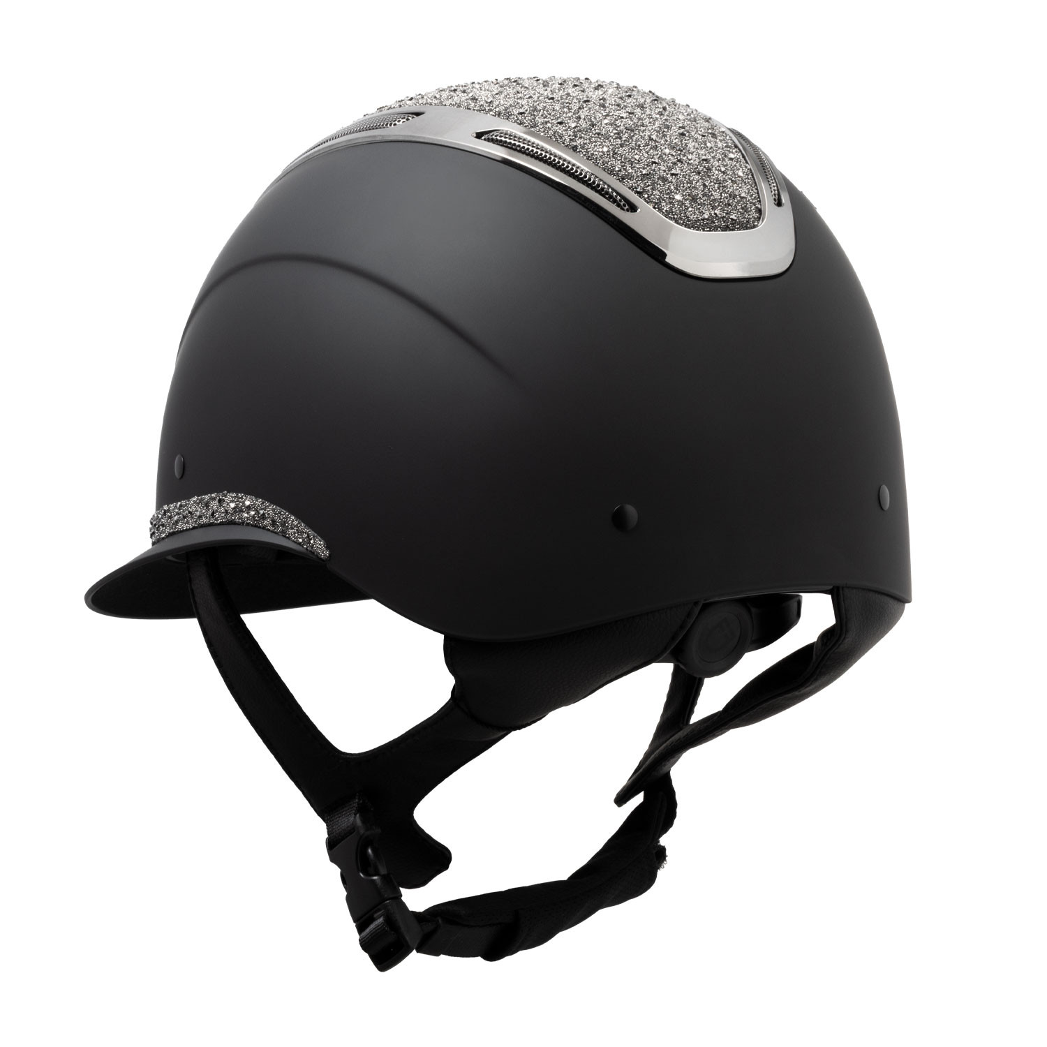 Reithelm Apocalypse Damen matte Schale mit Strass Norm EN 1384-2023