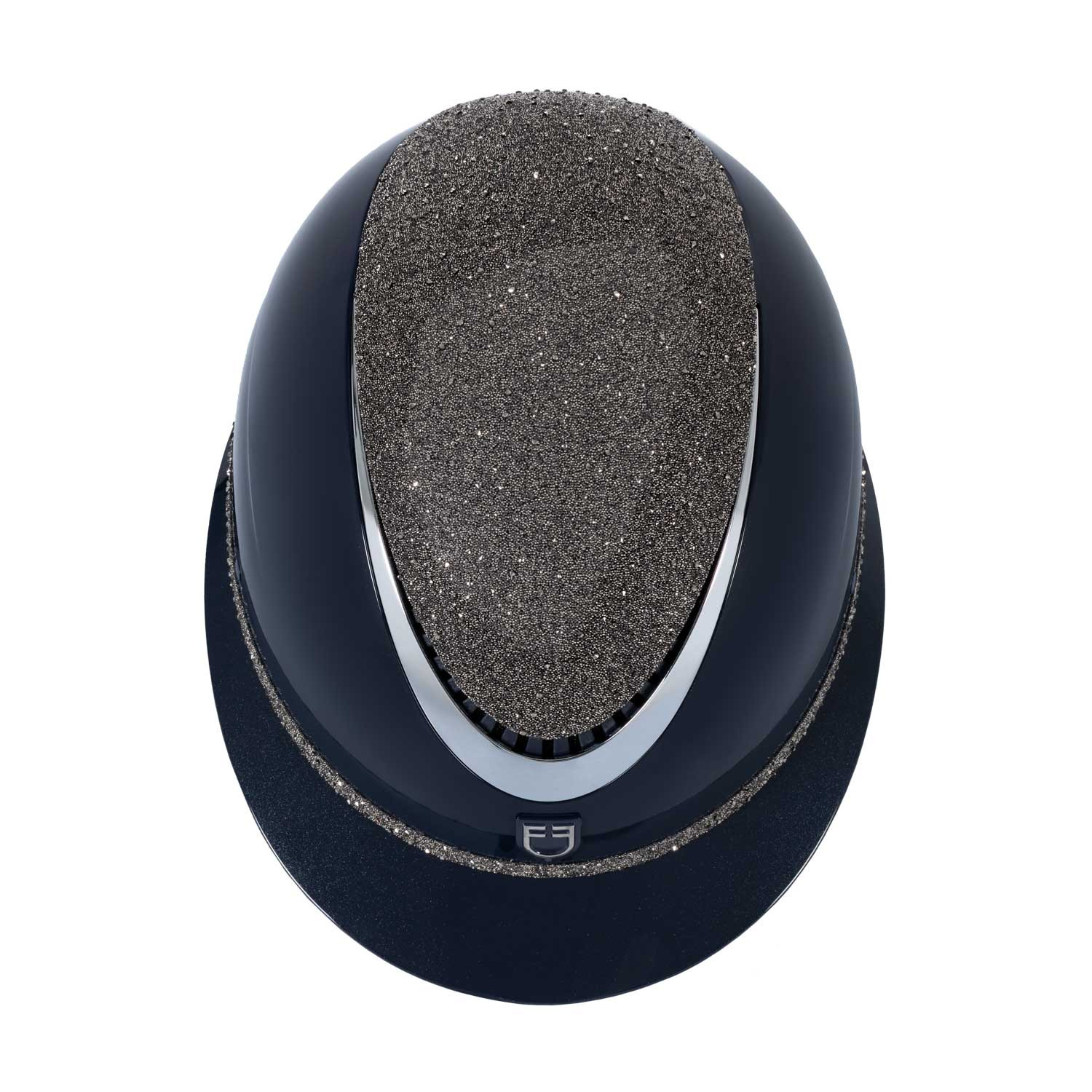 Reithelm mit breitem Visier und Strass, Norm EN 1384-2023