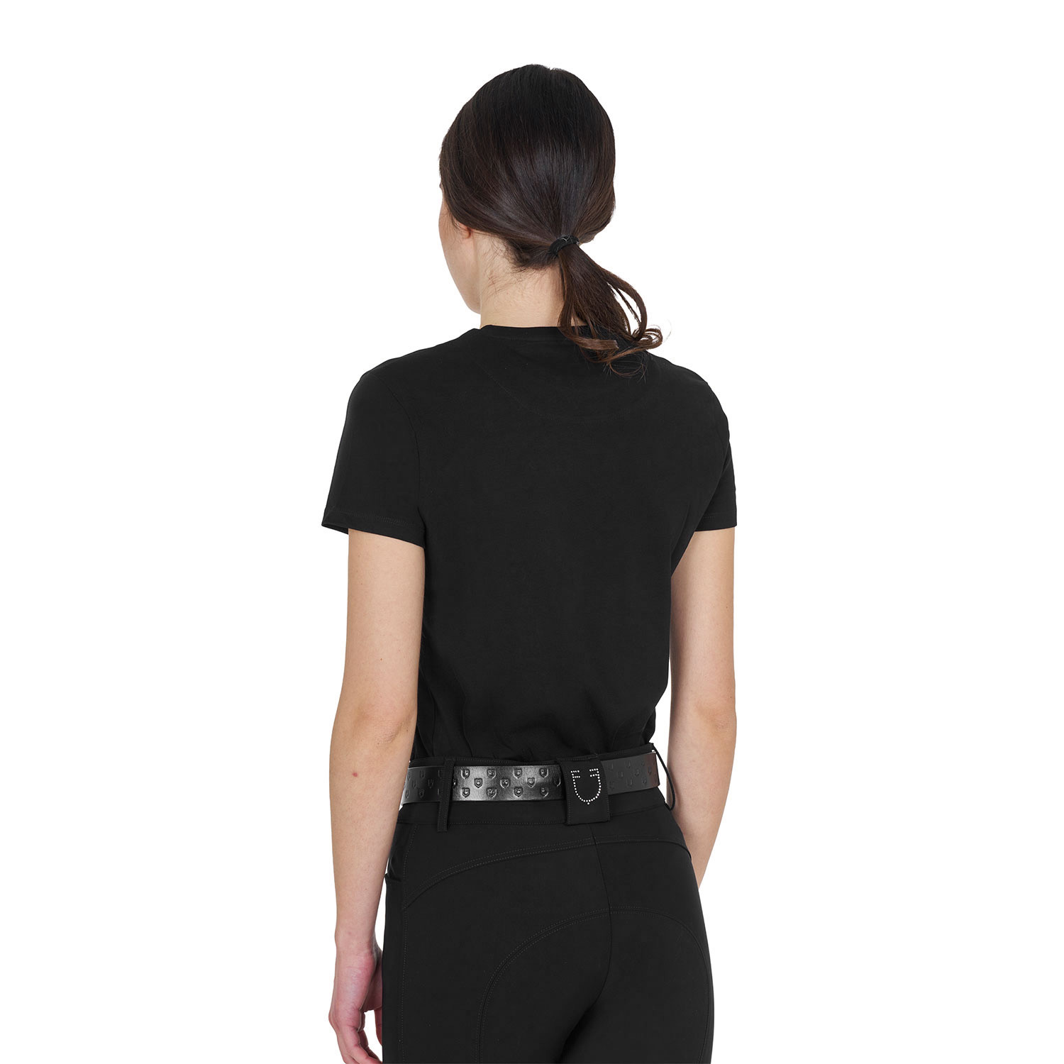 Basic T-Shirt mit tonalem Glanzlogo