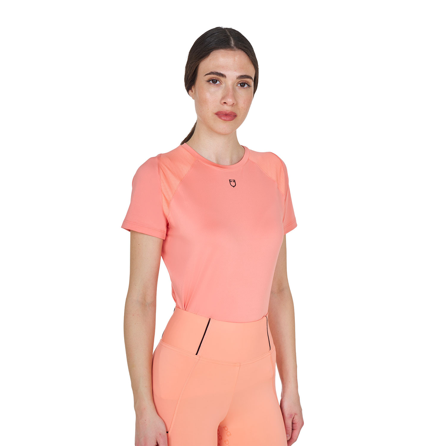 Damen-Trainingsshirt Slim Fit technisch