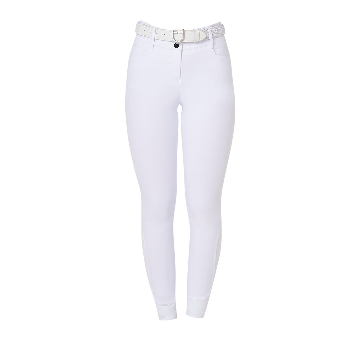 Damen-Reithose High-Waist mit Kniebesatz