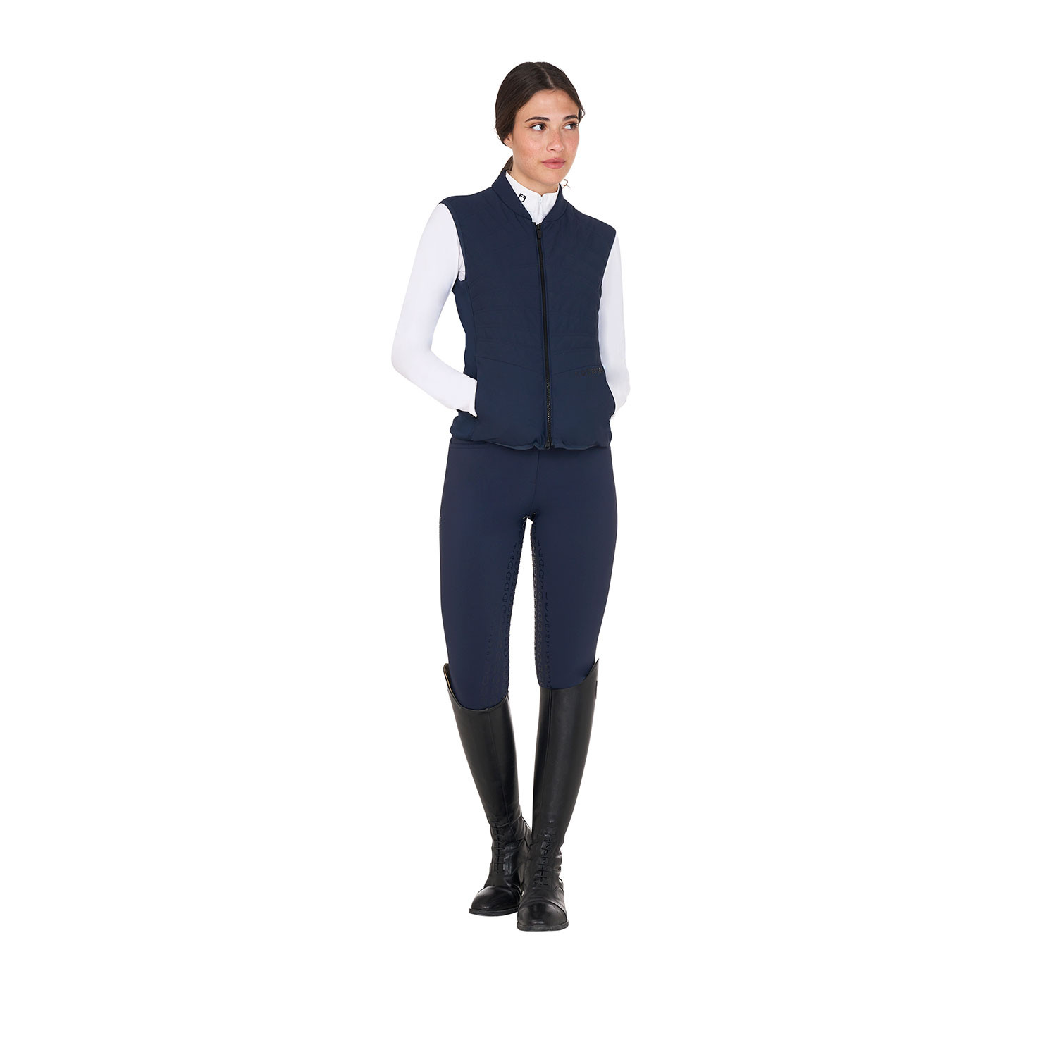 Damen-Reithose High Waist mit Vollbesatz