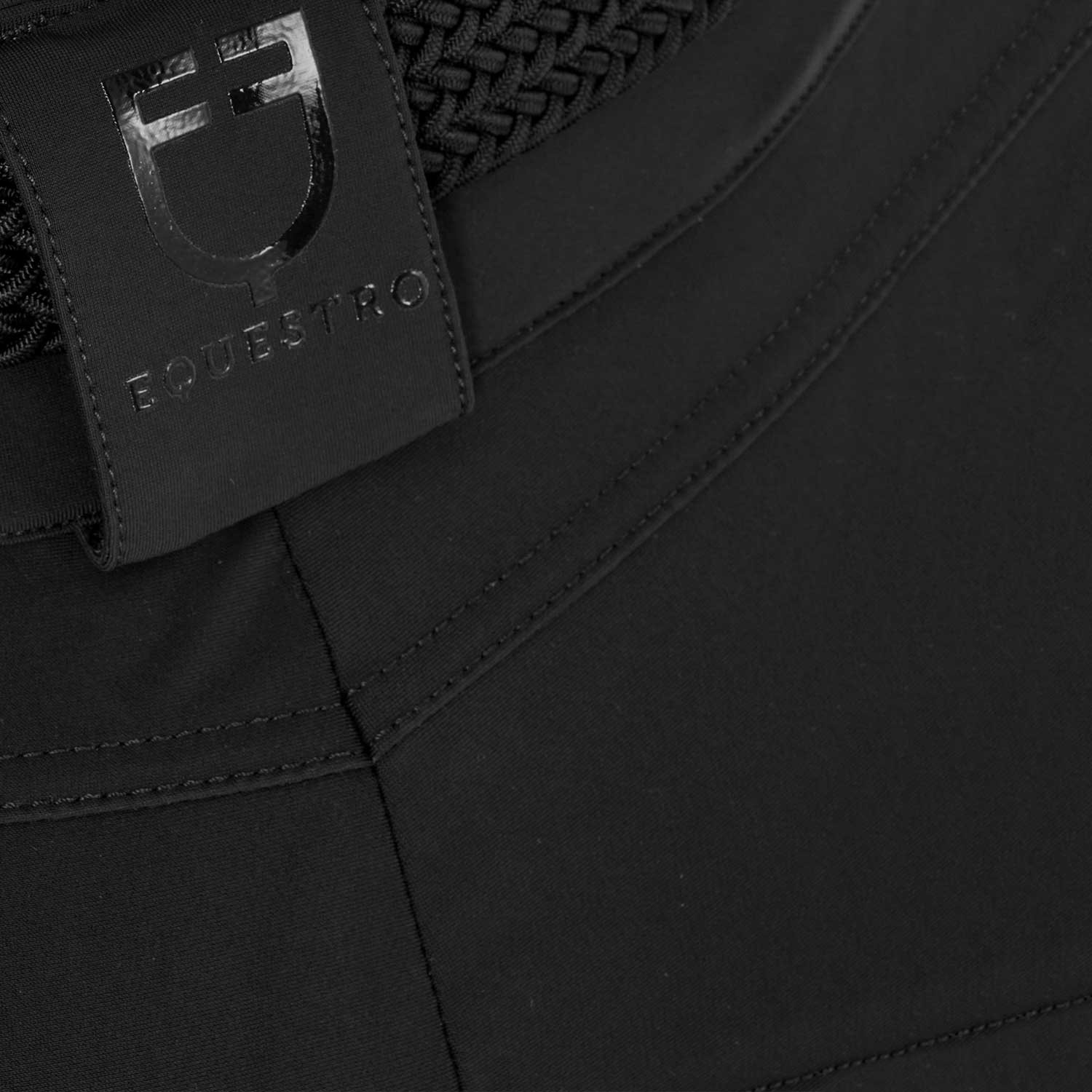 Damen-Reithose mit hohem Bund, Kniebesatz und Fleecefutter