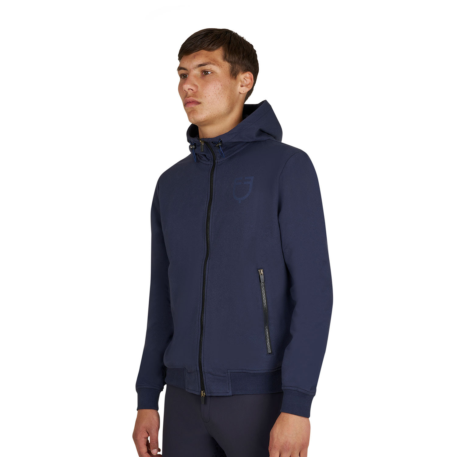 Sweatshirt für Herren mit verstellbarer Kapuze und Reißverschluss