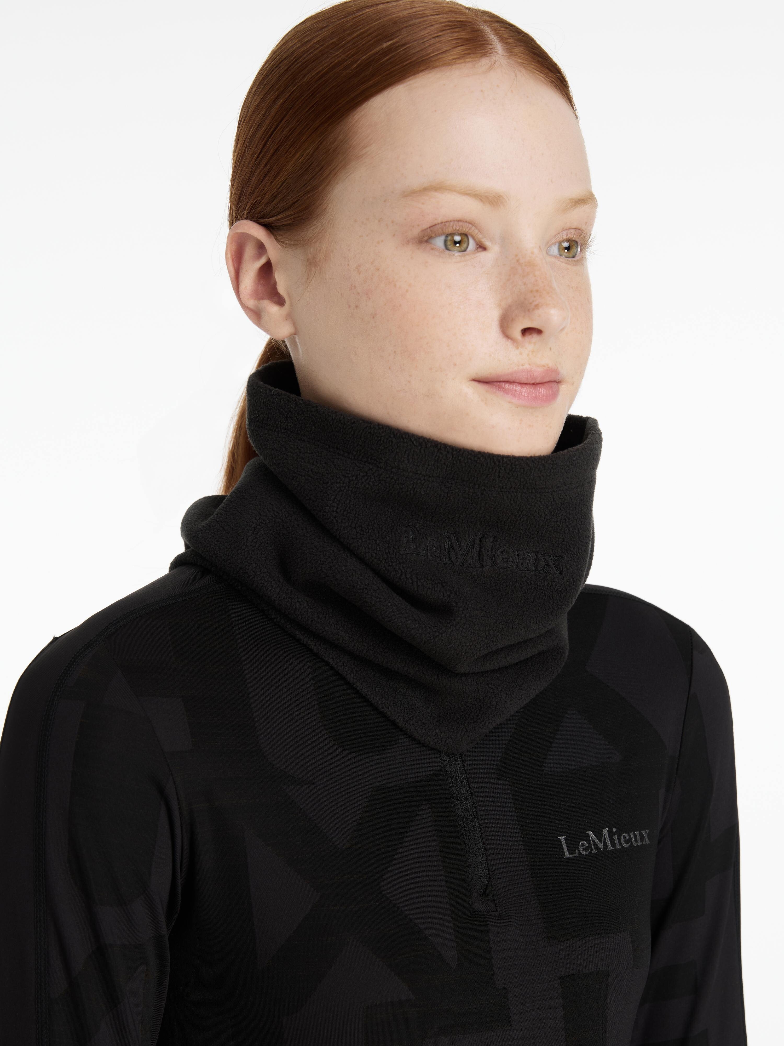 Fleece Loop-Schal Schwarz